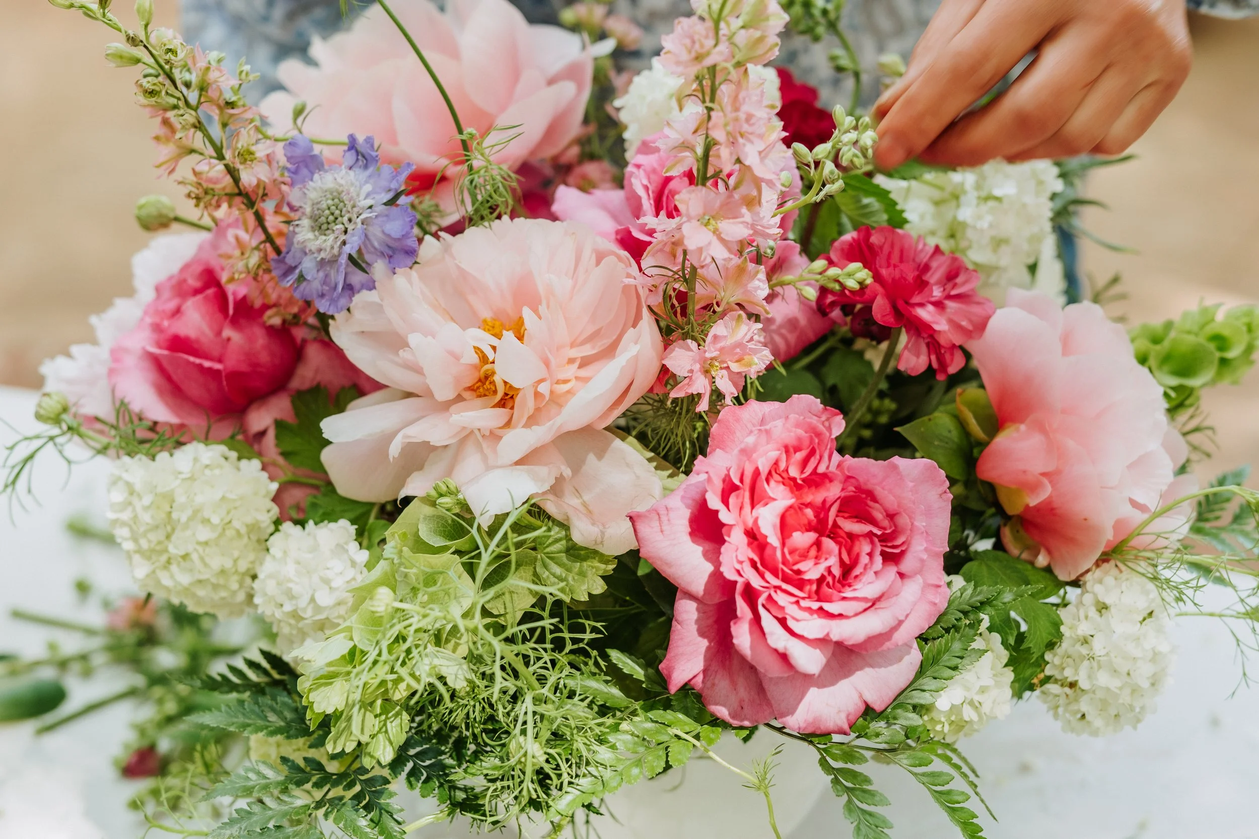 Peony flower bouquet