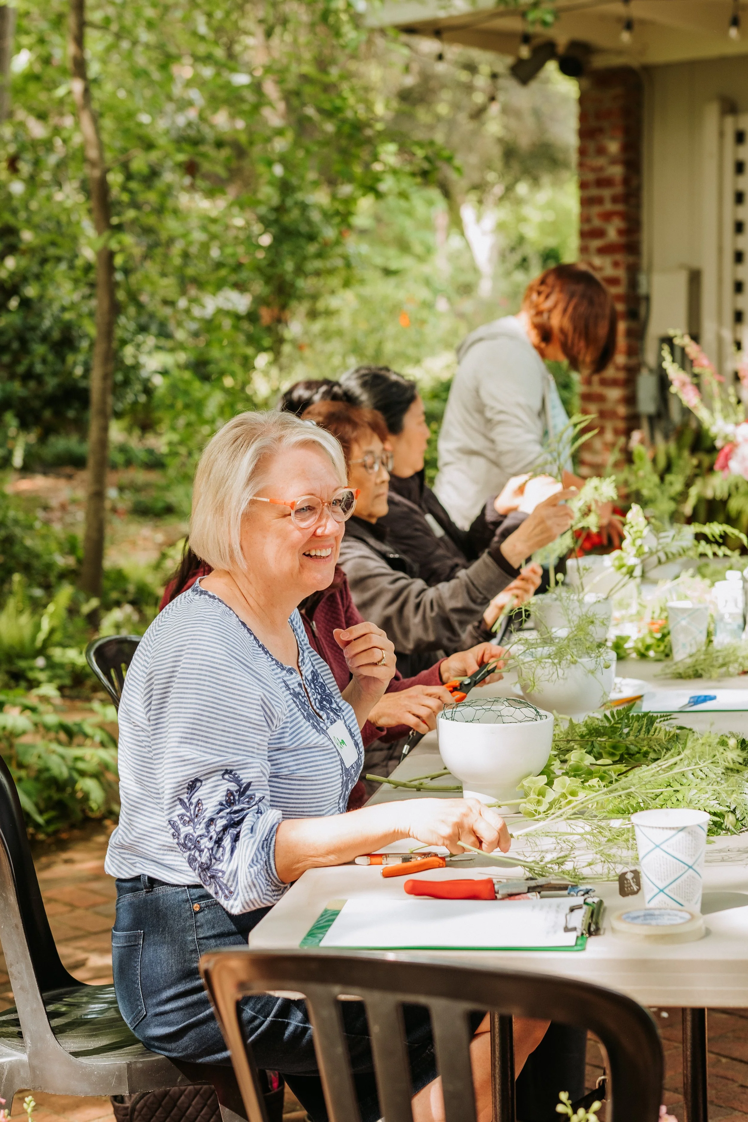 Peony flower arranging class