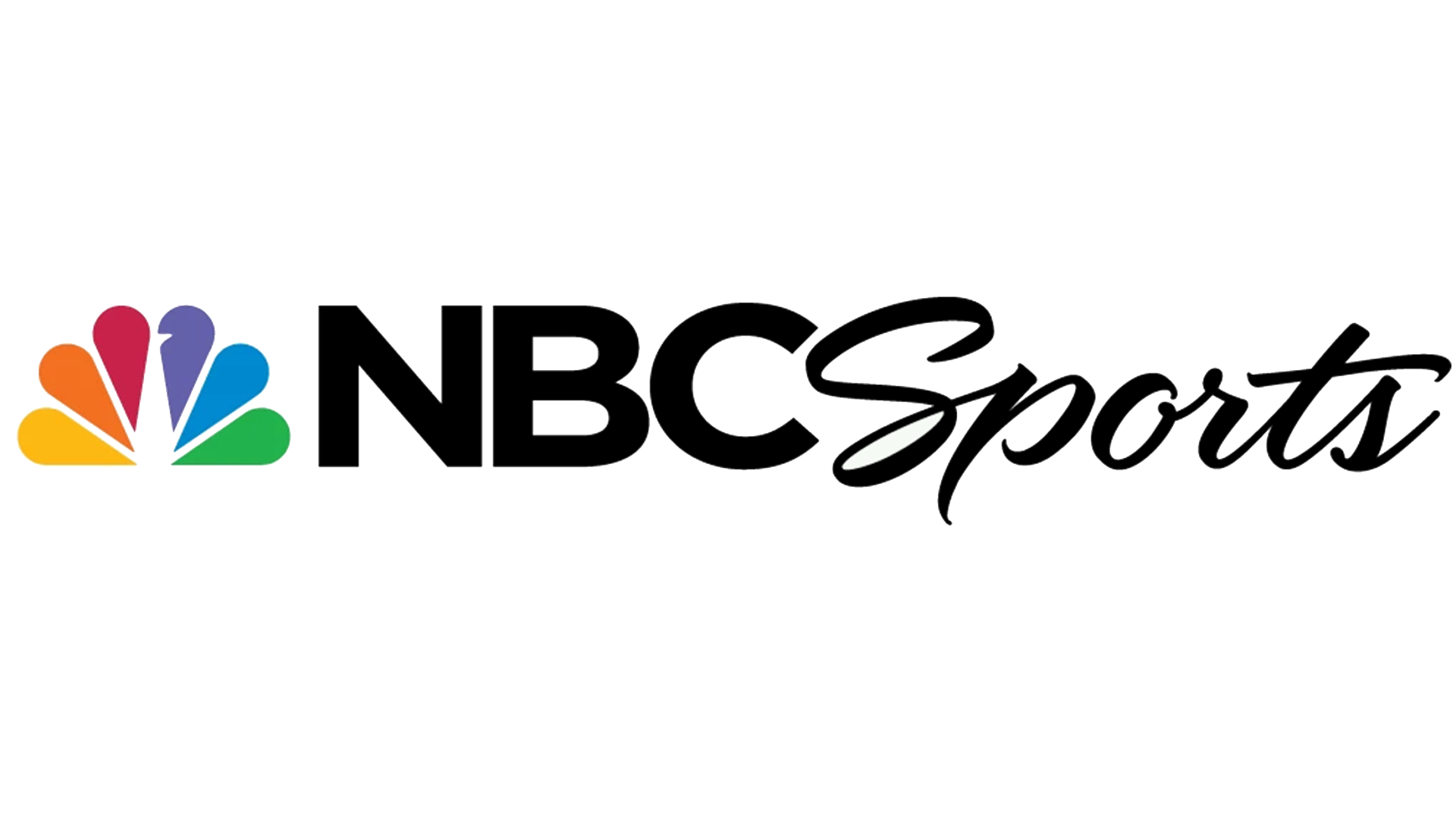 NBC Sports logo with the colorful peacock icon and black cursive text.