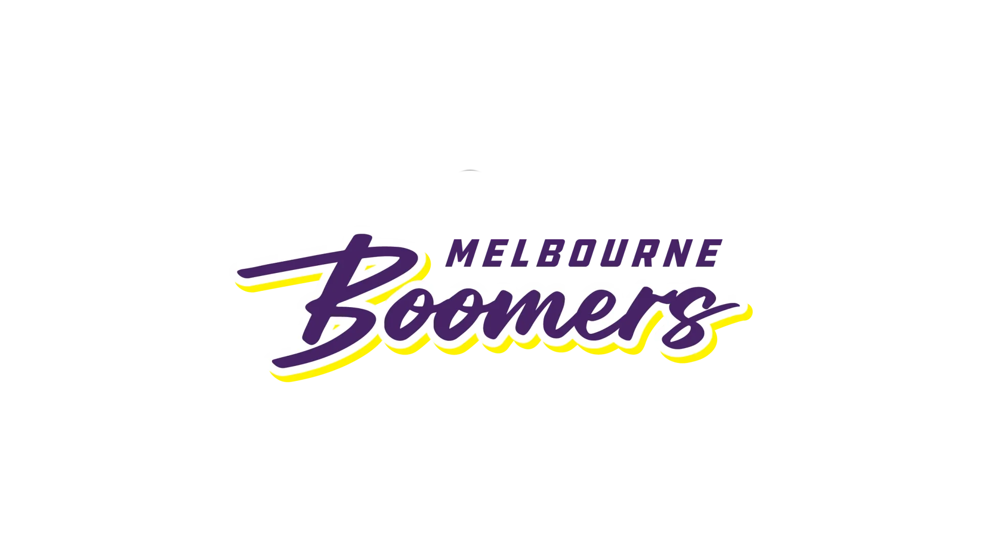 Logo with the word 'Boomers' in purple cursive font, outlined in white and yellow, on a green background.