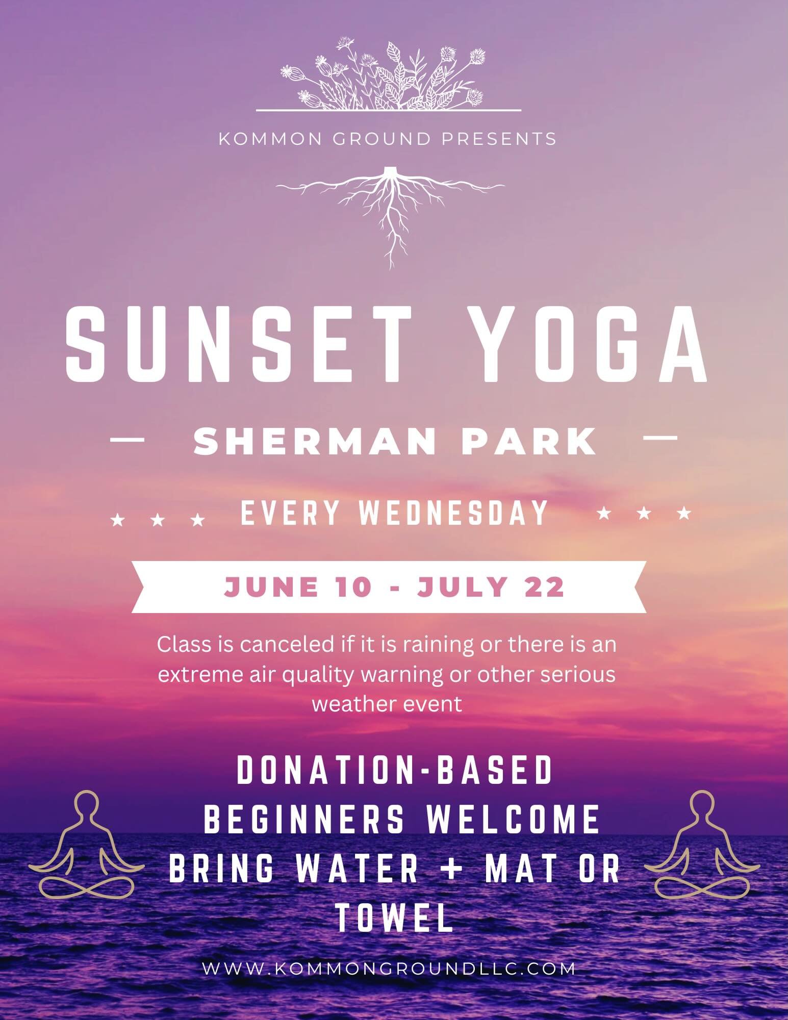 🌅Mark your calendars! 

Sunset yoga at Sherman Park returns to Sault Sainte Marie on June 10th!