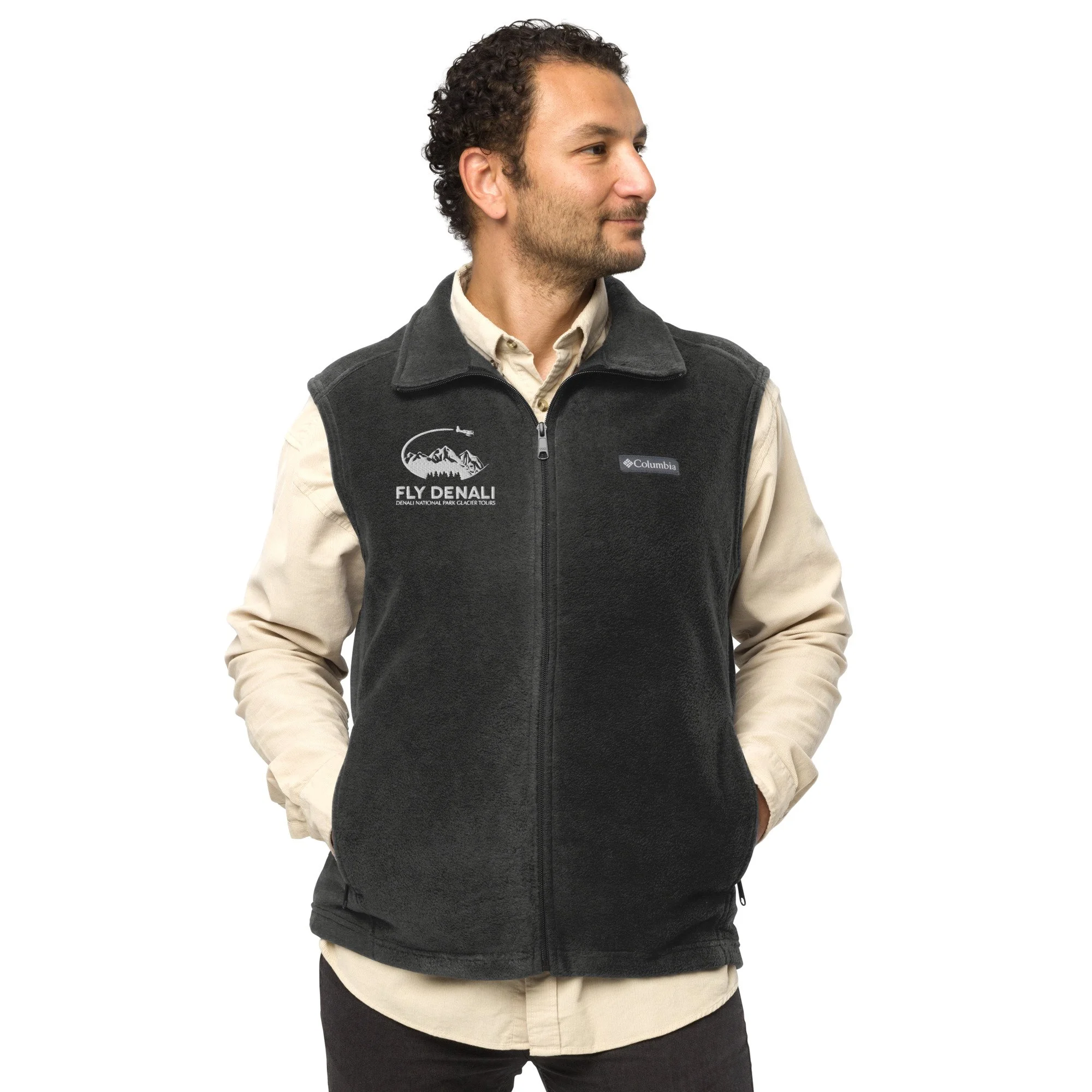 Men’s Columbia fleece vest — Fly Denali, INC.