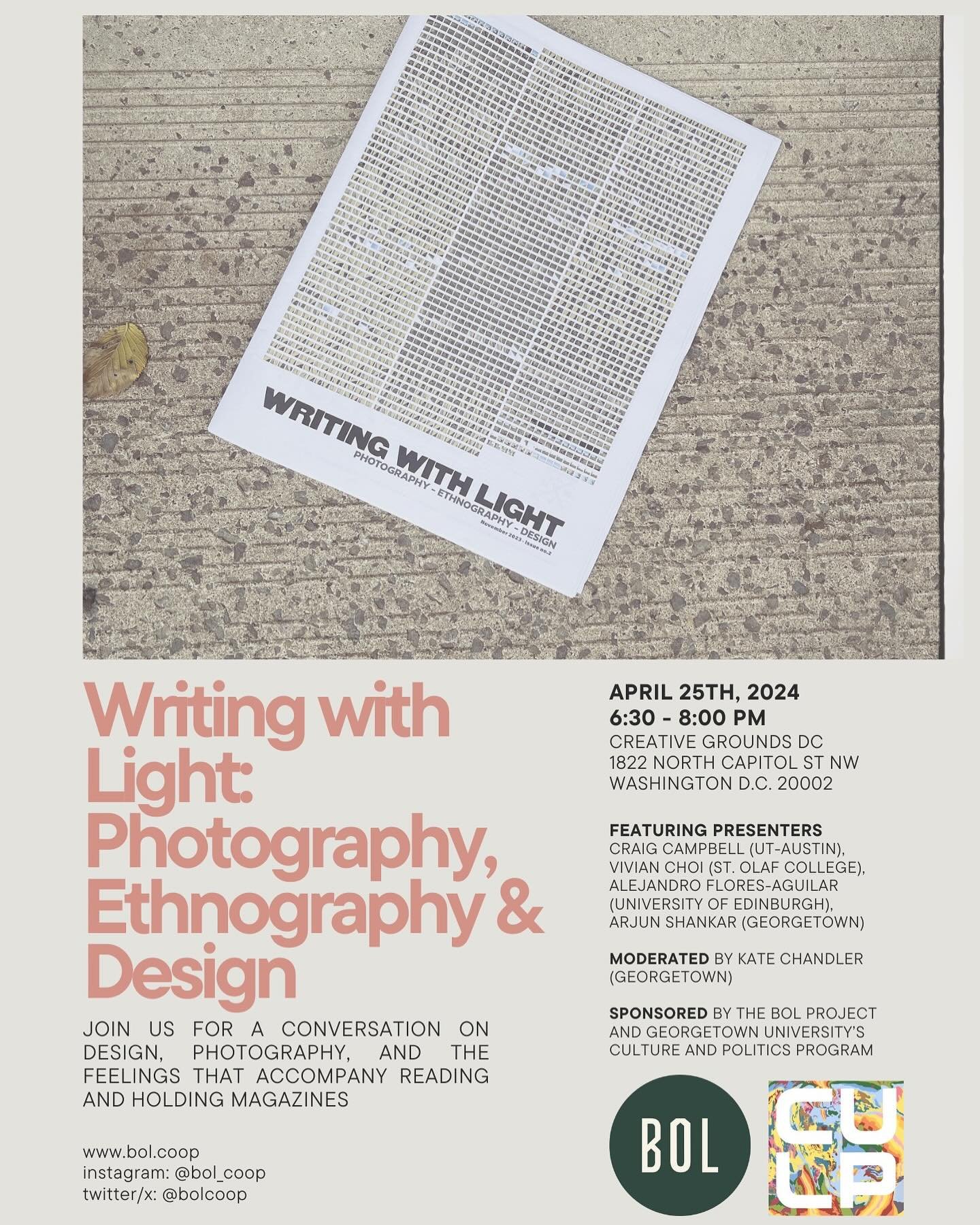 Join us for a conversation on design, photography, and the feelings that accompany reading and holding magazines! 📚 April 25th from 6:30-8pm @creativegroundsdc. Event link in bio!