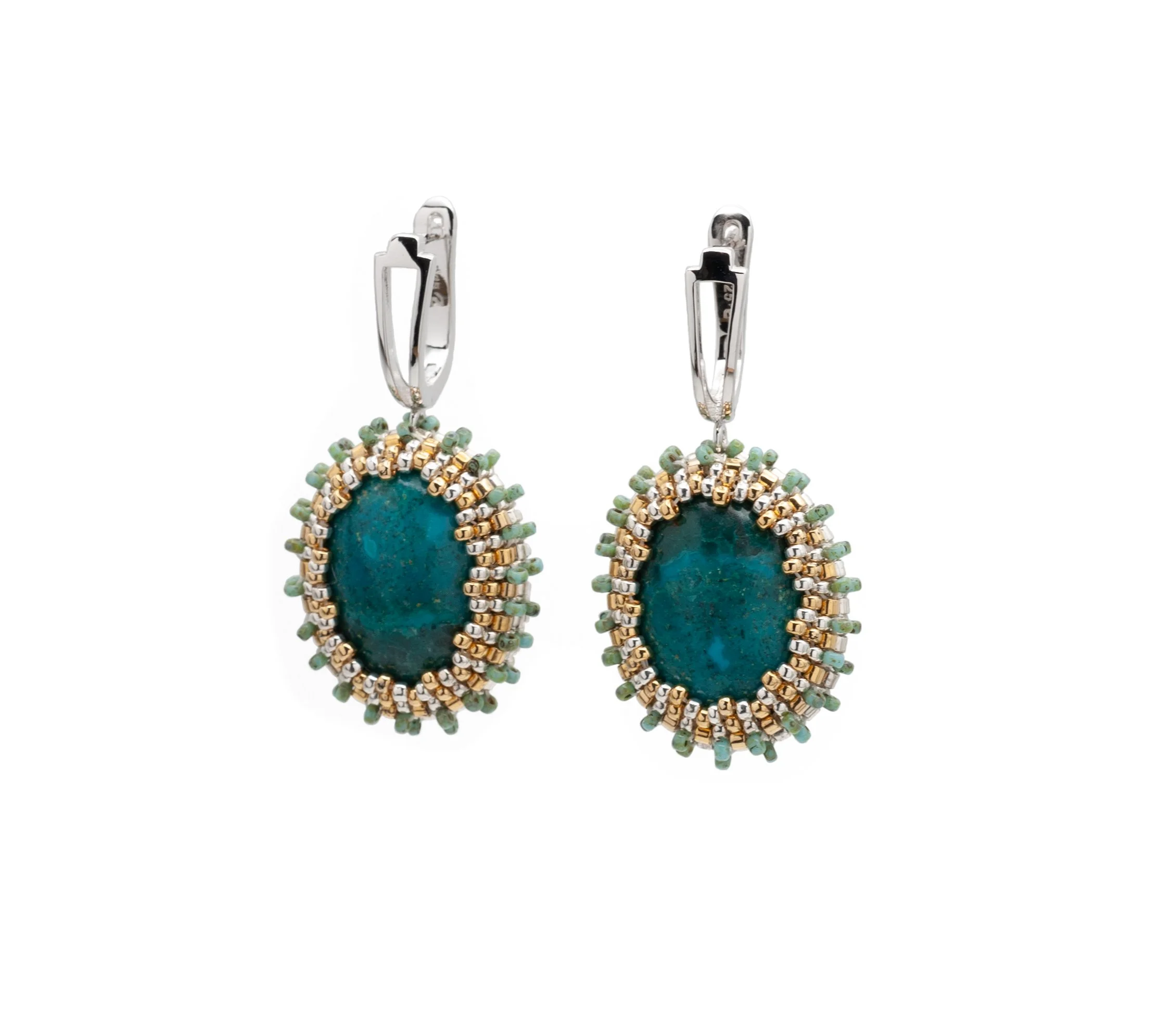 Chrysocolla Gemstone Earrings