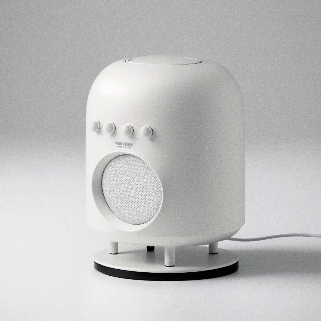 Desk Speaker 🔊 (Dieter Rams impression)

#ai
#keyshotdreams
#conceptdesign
#designinspiration 
#future
#futuredesign 
#id
#industrialdesign
#cmfdesign 
#midjourney 
#designexploration 
#retro 
#dieterrams