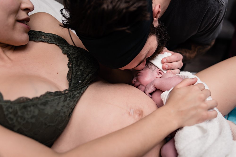 12 fresh newborn baby on postpartum belly austin birth photography.jpg