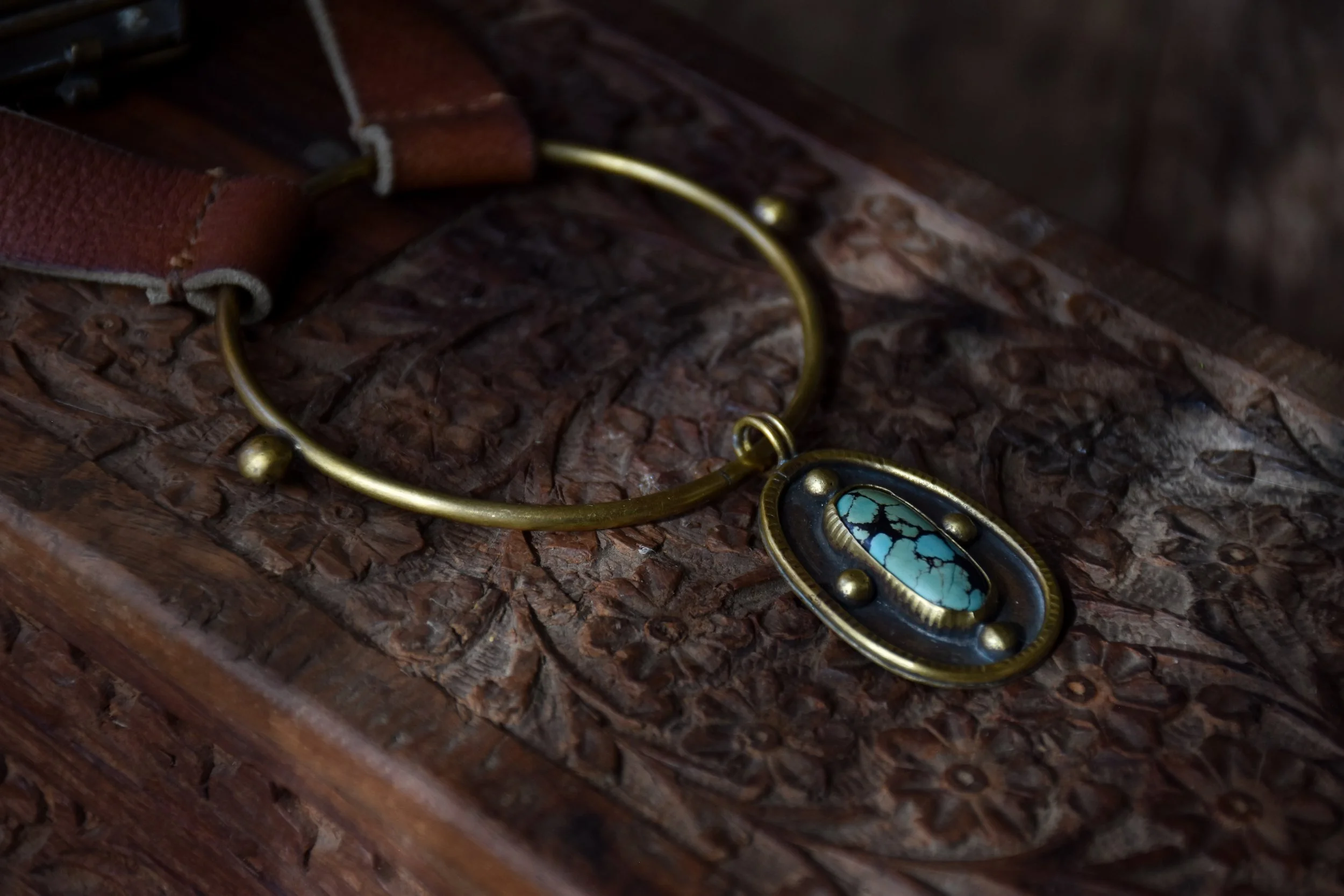 leatherbrassturquoisenecklace.JPG