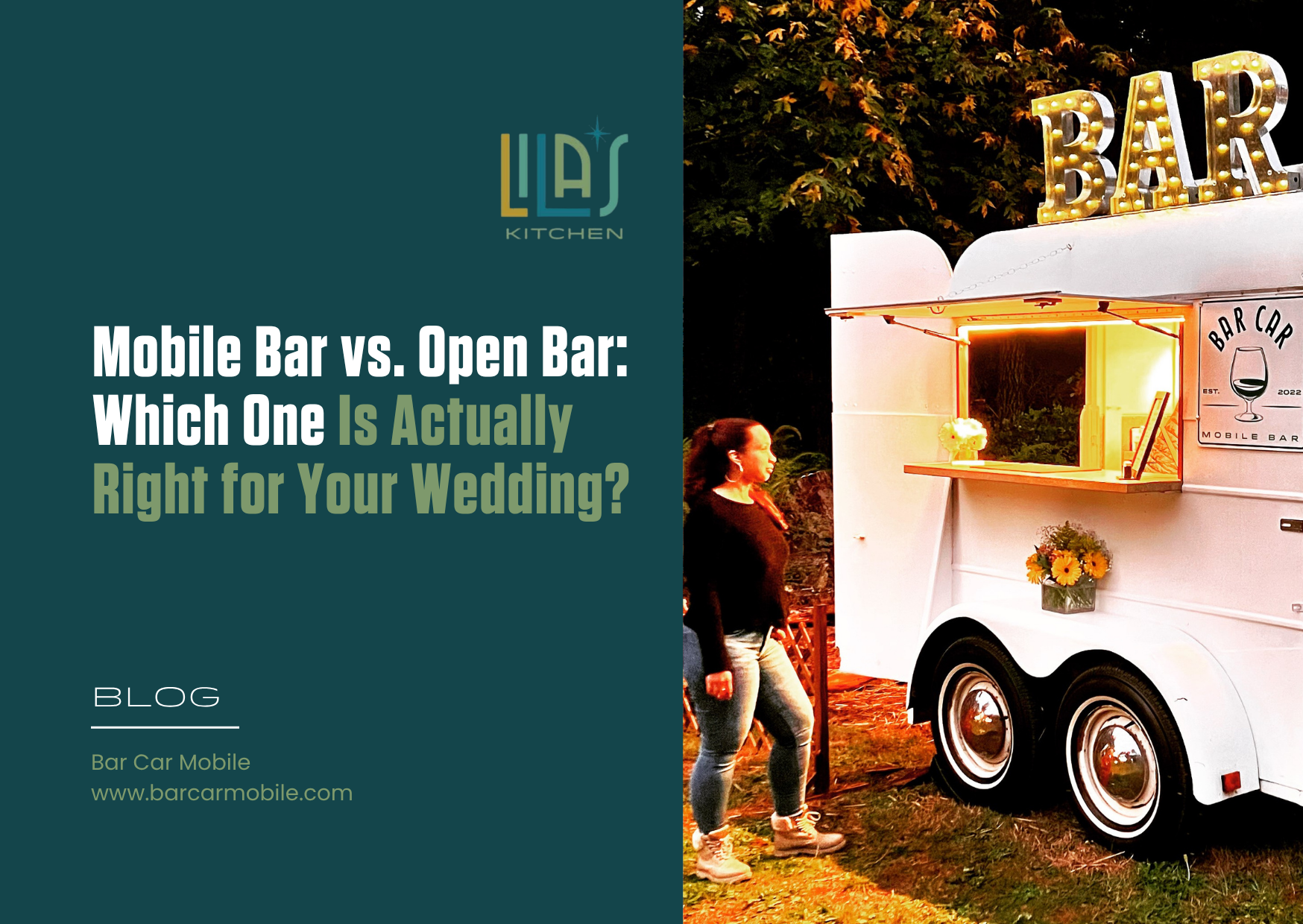 Mobile Bar vs. Open Bar: Which One Is Actually Right for Your Wedding?