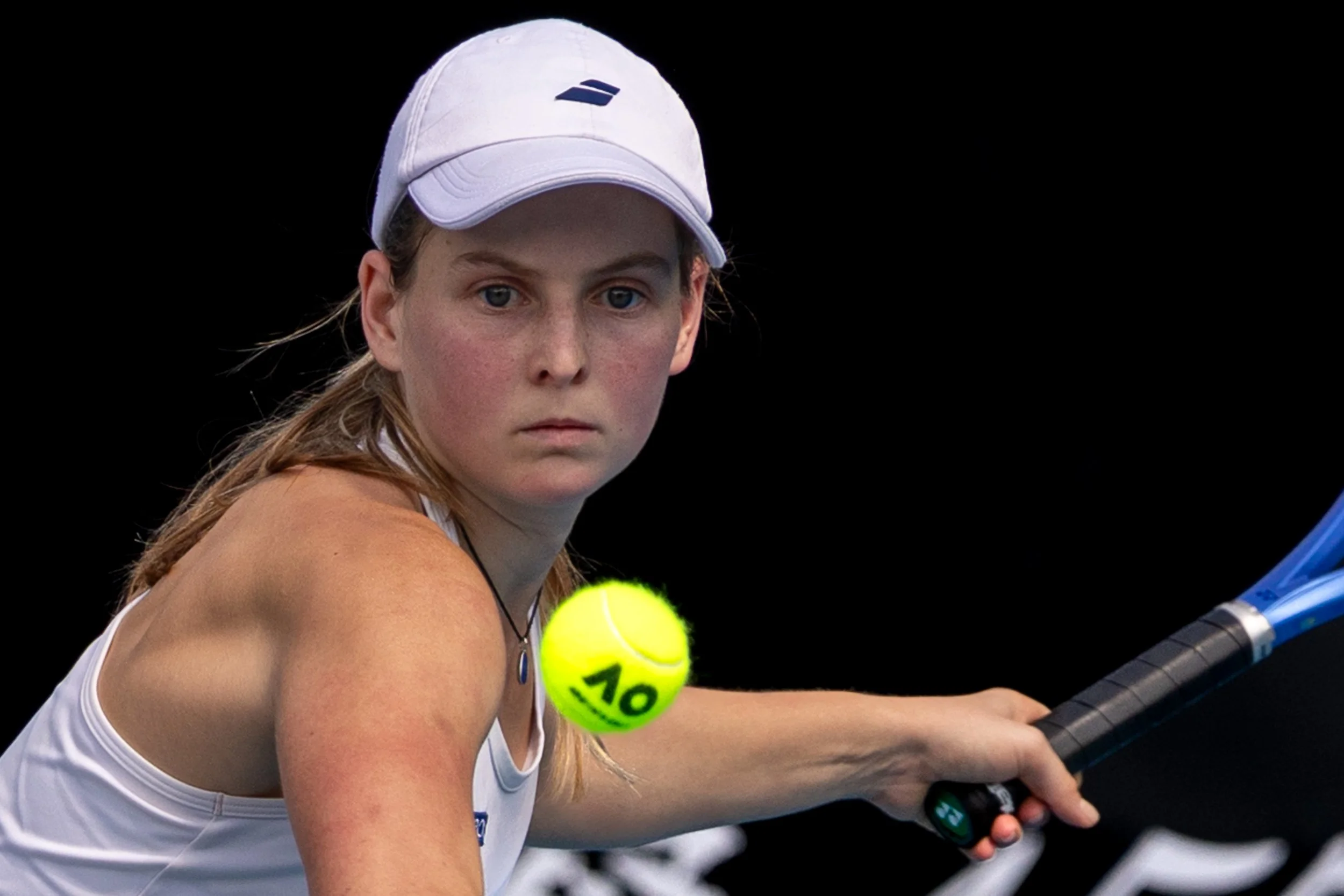 2026 Australian Open - Australia's own Tina Smith playing a forehand during her third round qualifying match.