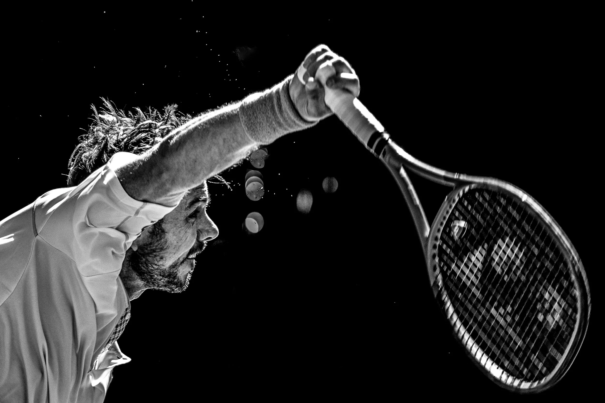 Stan Wawrinka serving during his third-round match at the 2026 Australian Open