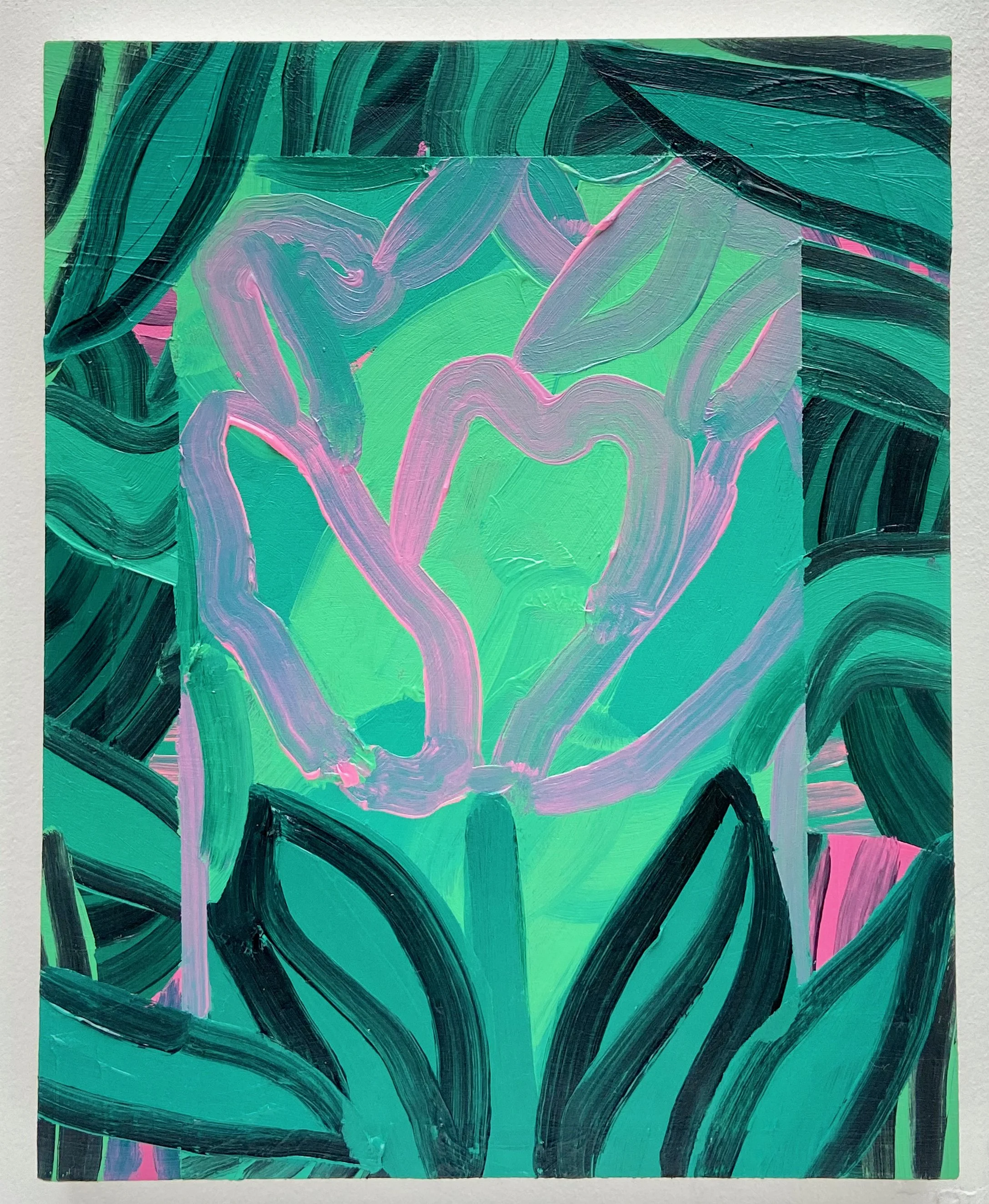 Bulbous, oil on plywood, 20.5 x 25.5cm