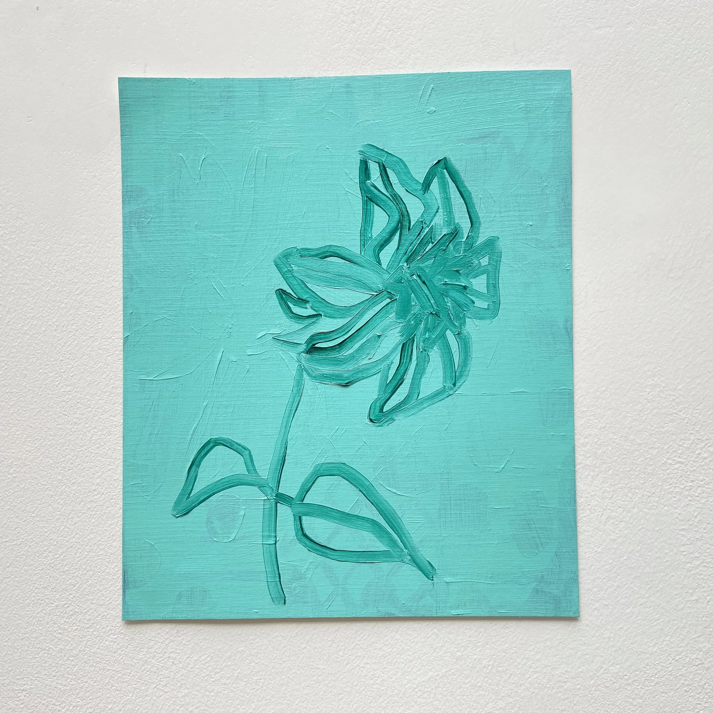 Single Anemone Dahlia,
2021,
oil on oil paper,
24.5 x 30.5cm