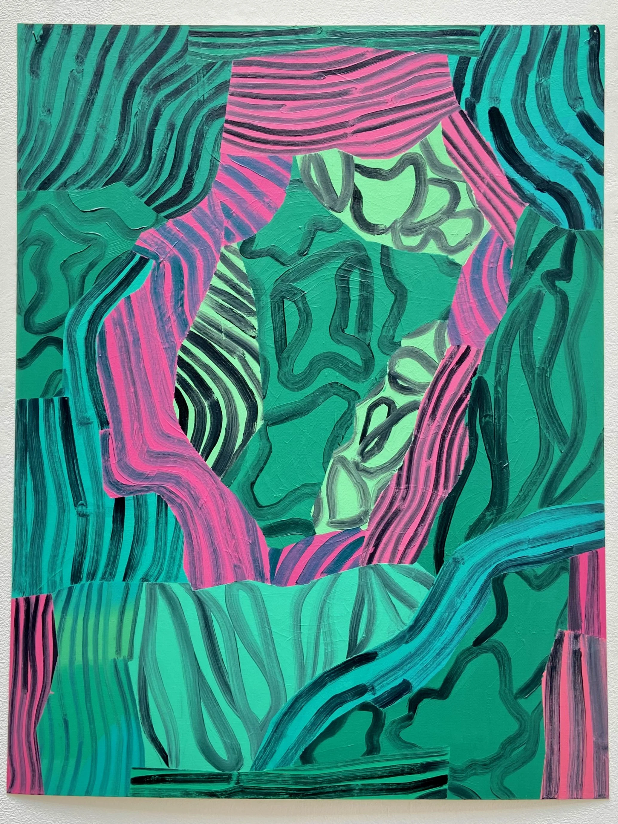 Composition 1, oil on oil paper, 50 x 65cm