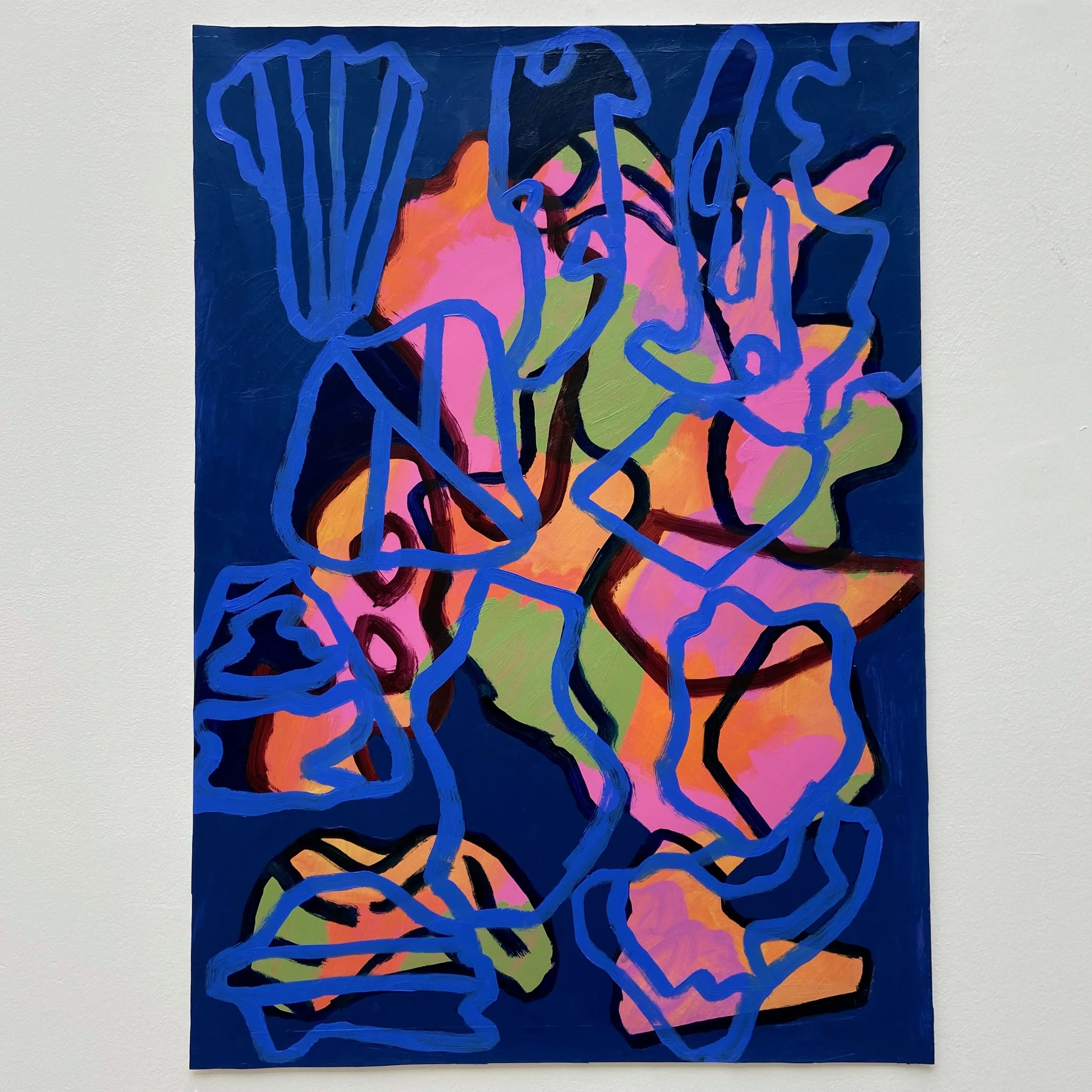 See Through,
2021,
oil & acrylic on primed paper,
59 x 84 cm