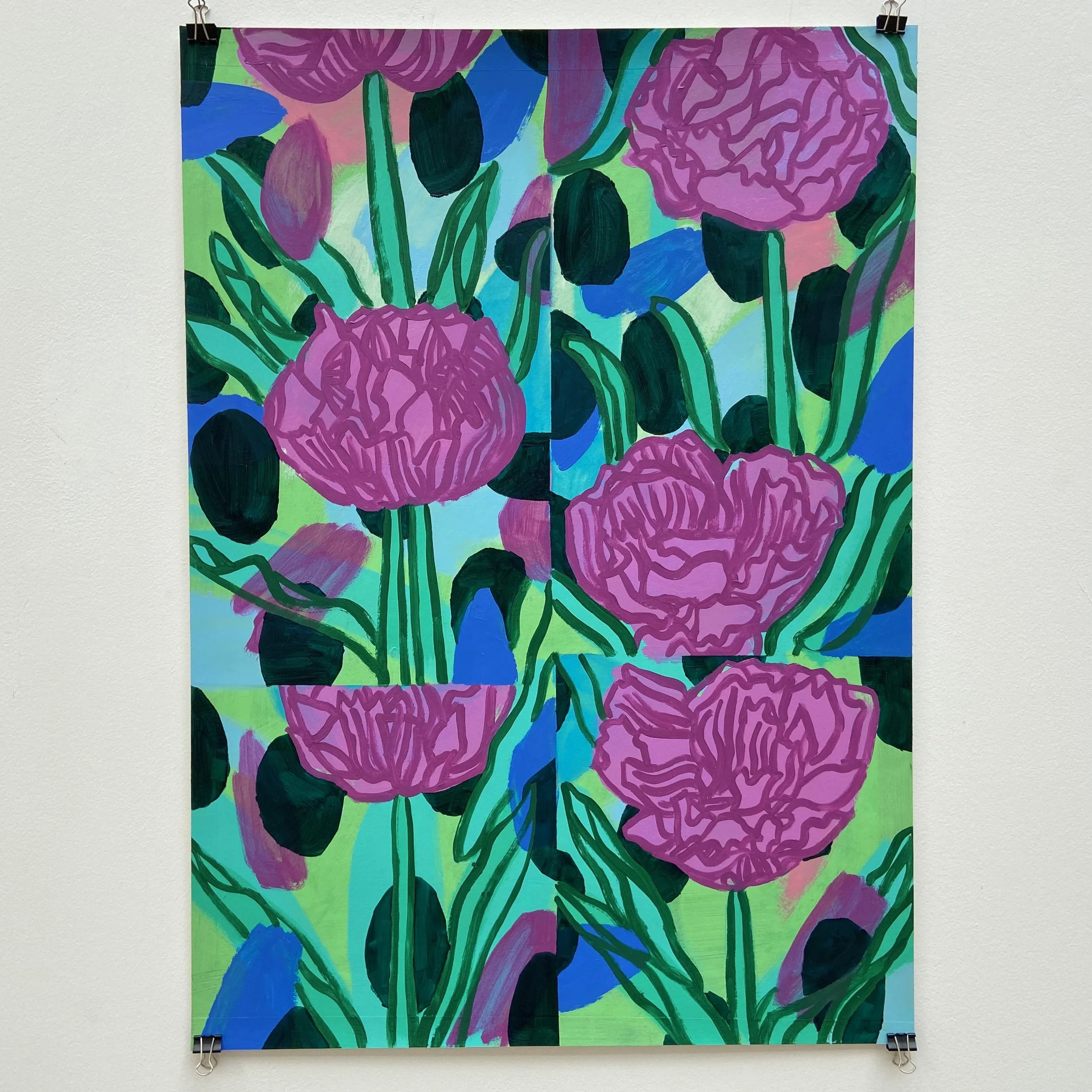 Formations - Double Flags,
2021,
oil & acrylic on paper,
50 x 70cm
