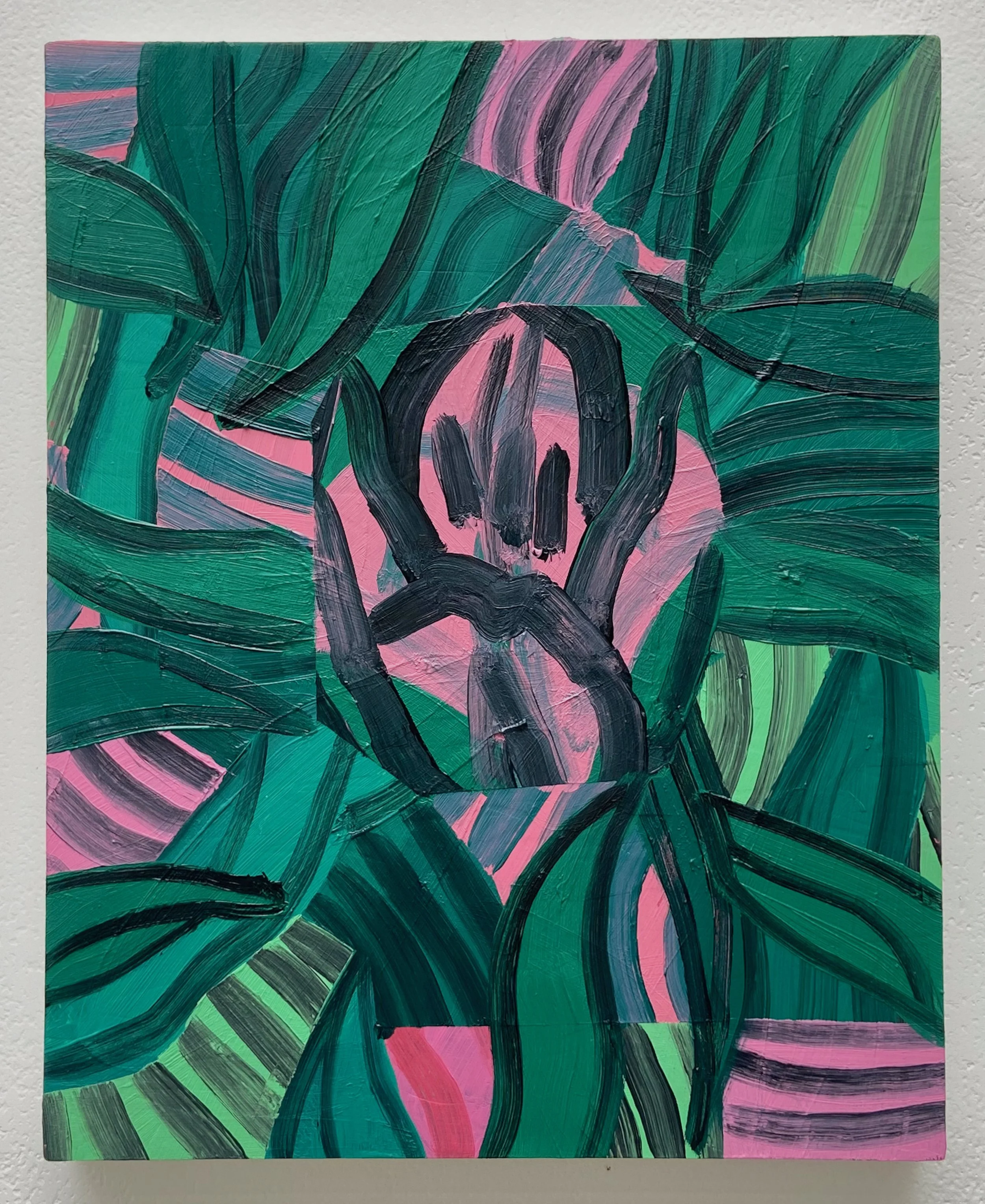 Squeeze, oil on plywood, 20.5 x 25.5cm
