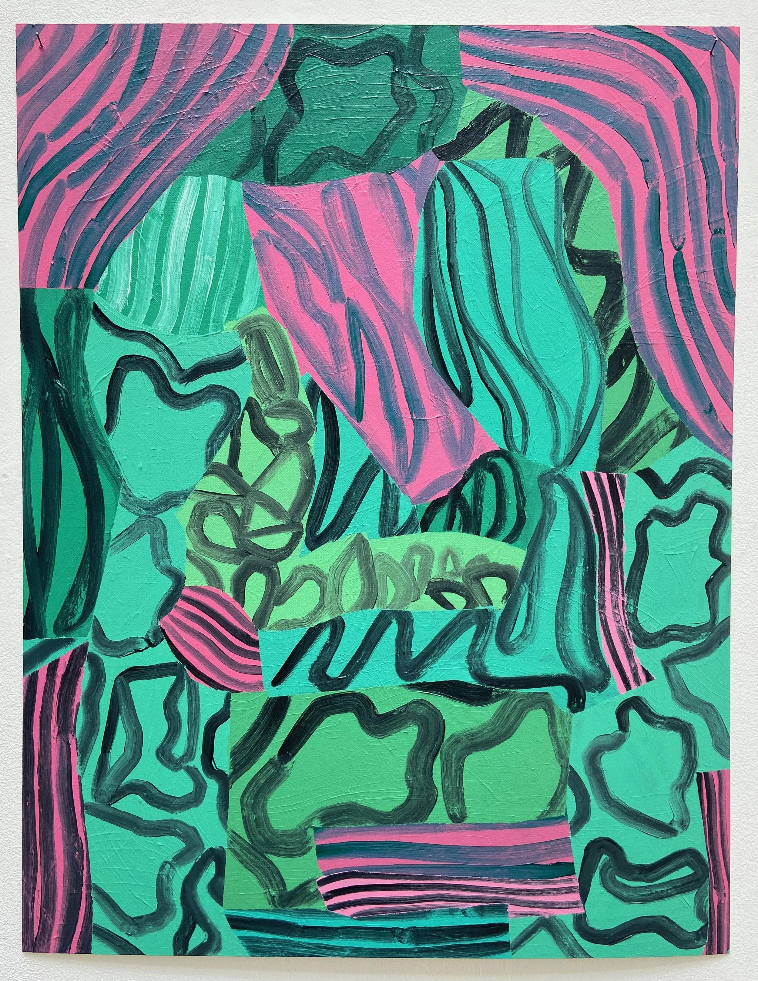 Composition 2, oil on oil paper, 50 x 65cm
