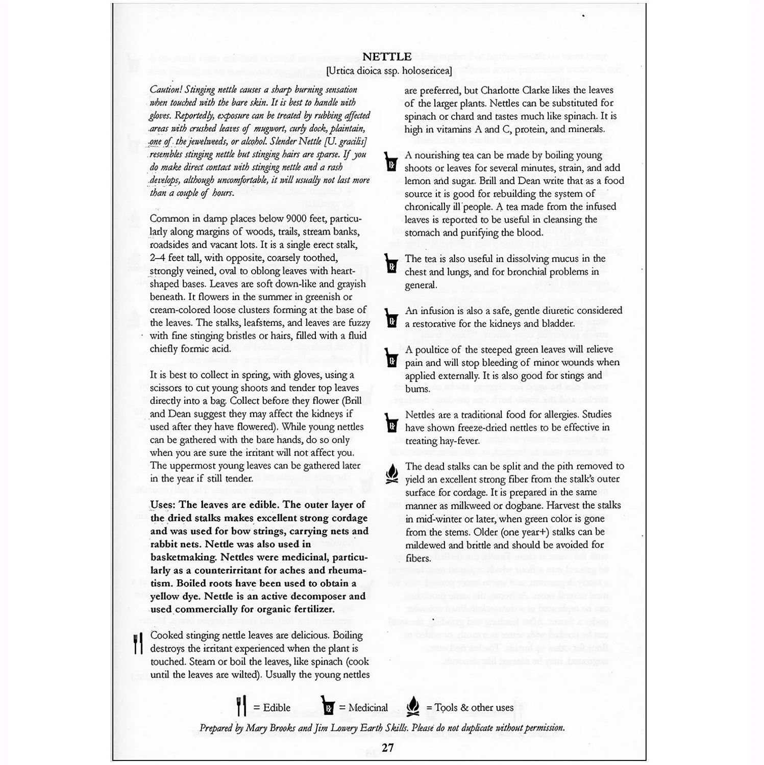 Southern California Plant Uses - by Jim Lowery & Mary Brooks - PDF DOWNLOAD