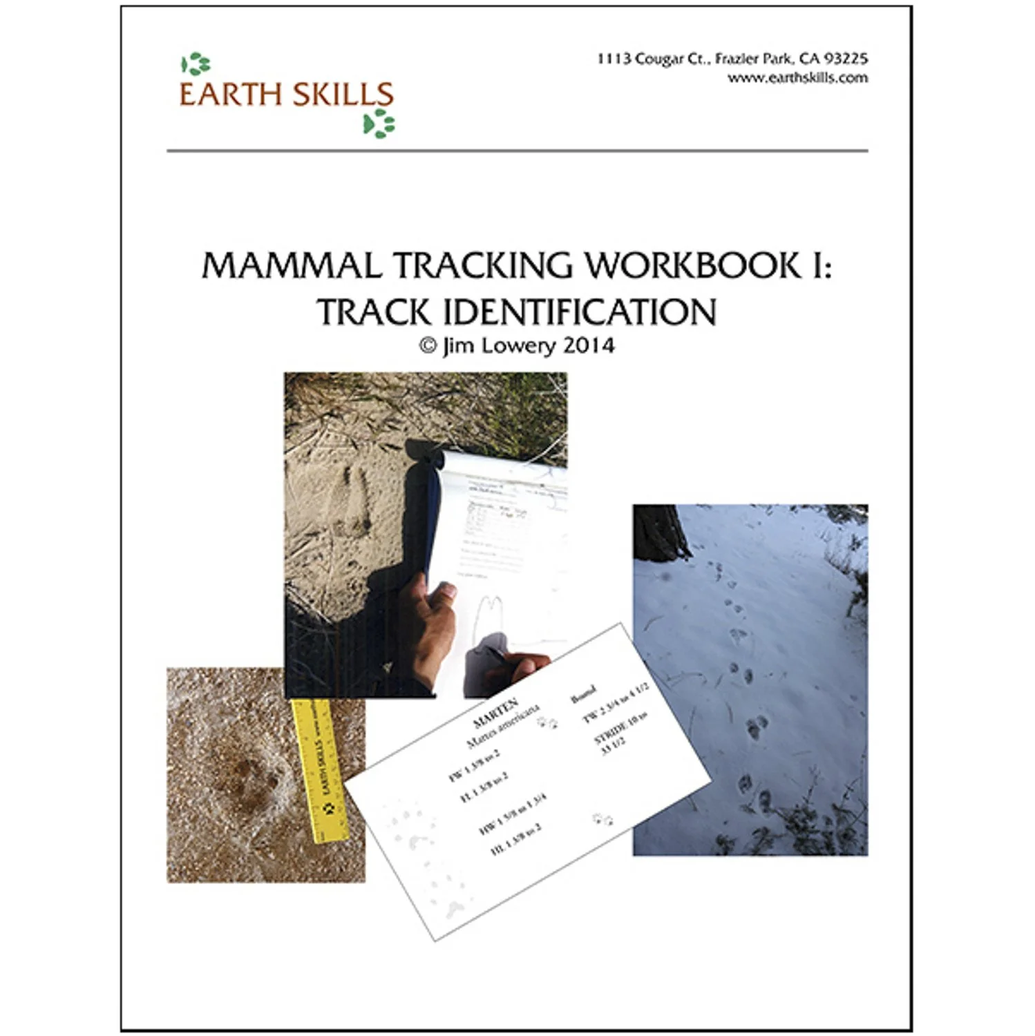 Mammal Tracking Workbook I: Track Identification - by Jim Lowery - PDF DOWNLOAD