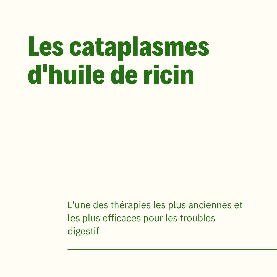 Appliqu&eacute;e en cataplasme, l'huile de ricin est une de mes techniques pr&eacute;f&eacute;r&eacute;es pour soutenir le corps dans son processus de detoxification et de gu&eacute;rison naturel.

Elle est utilis&eacute;e comme rem&egrave;de dans le