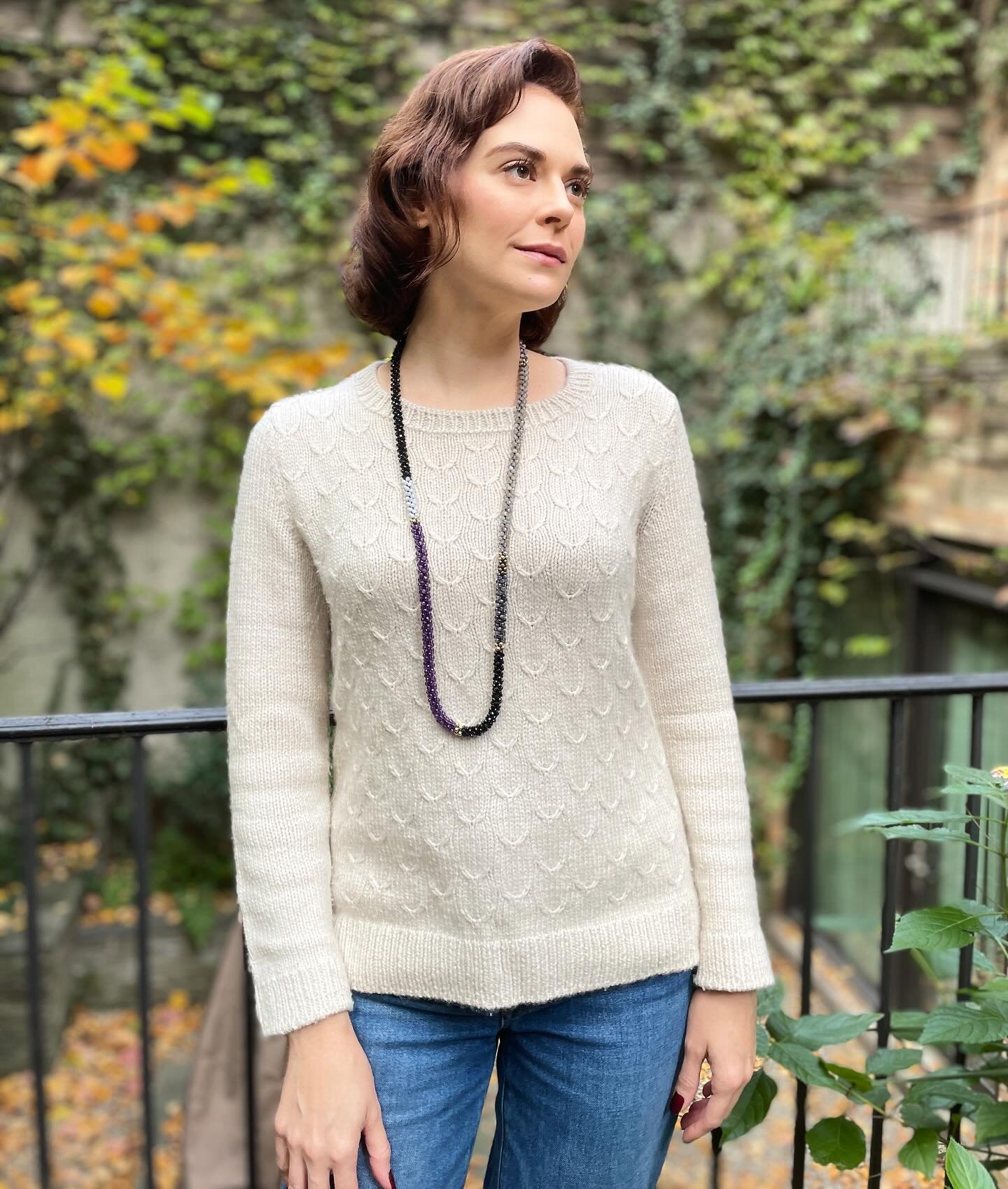 I am often asked why I prefer knitting my sweaters in pieces and seaming them. My preference is informed by a number of things. I enjoy the process of making pieces, as the weight on my needles is much less and I am much faster than when knitting wit