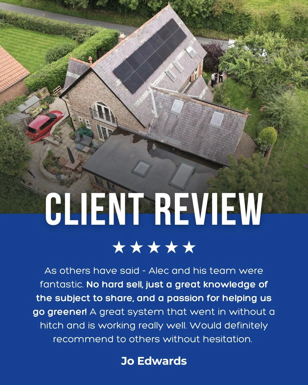 What matters to us: honest advice, efficient installs, and happy customers.
Ready to go solar? Get in touch via our website - link in bio.
(Shown: a similar install we did, not the customer&rsquo;s home.) 

#solaruk #solarpanels #renewableenergy #sol