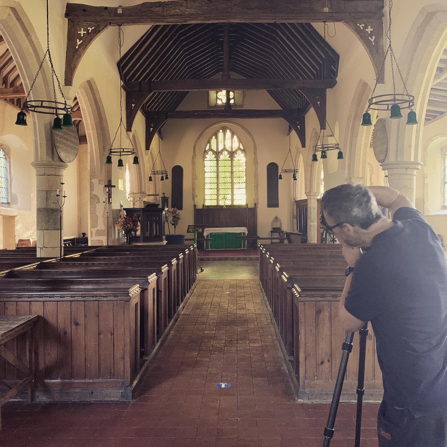 And he&rsquo;s off 📷 🚐 All 14 of the churches of Romney Marsh are being photographed this week by ecclesiastical pro Andy Marshall. We met @fotofacade this morning at St Dunstans Snargate. Come on sun, hold out for us this week, there&rsquo;s a big