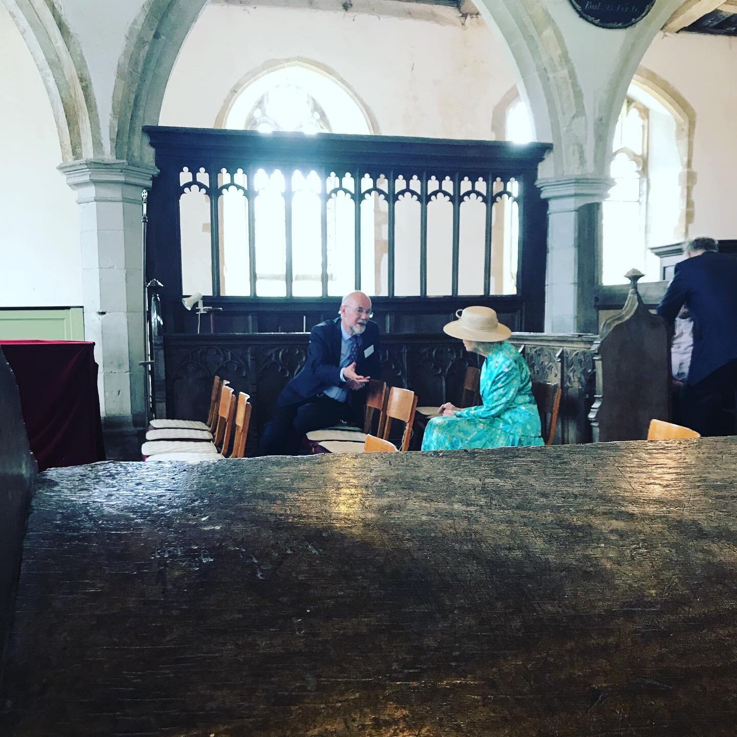 Princess Alexandra&rsquo;s guide for her day visiting the churches was our very own John Hendy. #churchguide #royalvisit #fountainofknowledge #romneymarshchurches #guidedtour #princessalexandra