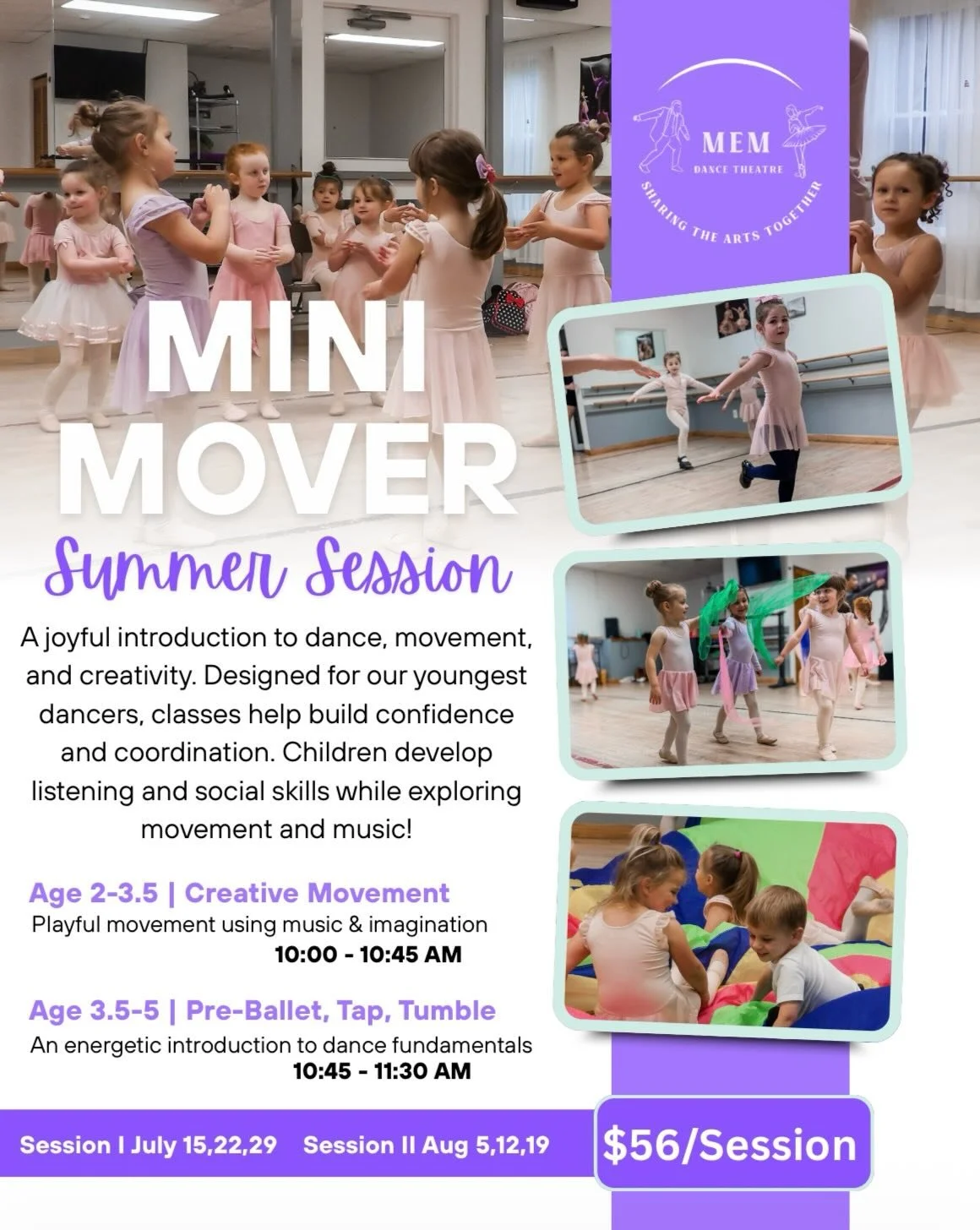 There&rsquo;s something for everyone this summer ☀️✨
From first-time movers to experienced dancers, our programs are designed to build confidence, spark creativity, and keep kids active all season long 💃🕺
Spots are limited and classes fill fast, do