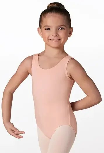 Pink Cotton Tank Leotard
