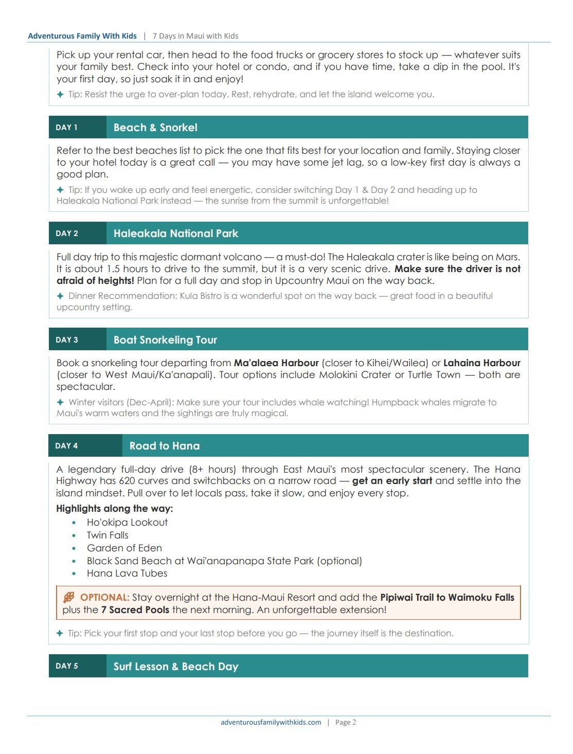 maui itinerary page 2.JPG