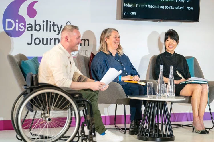 Sam at the Disability & Journalism Forum