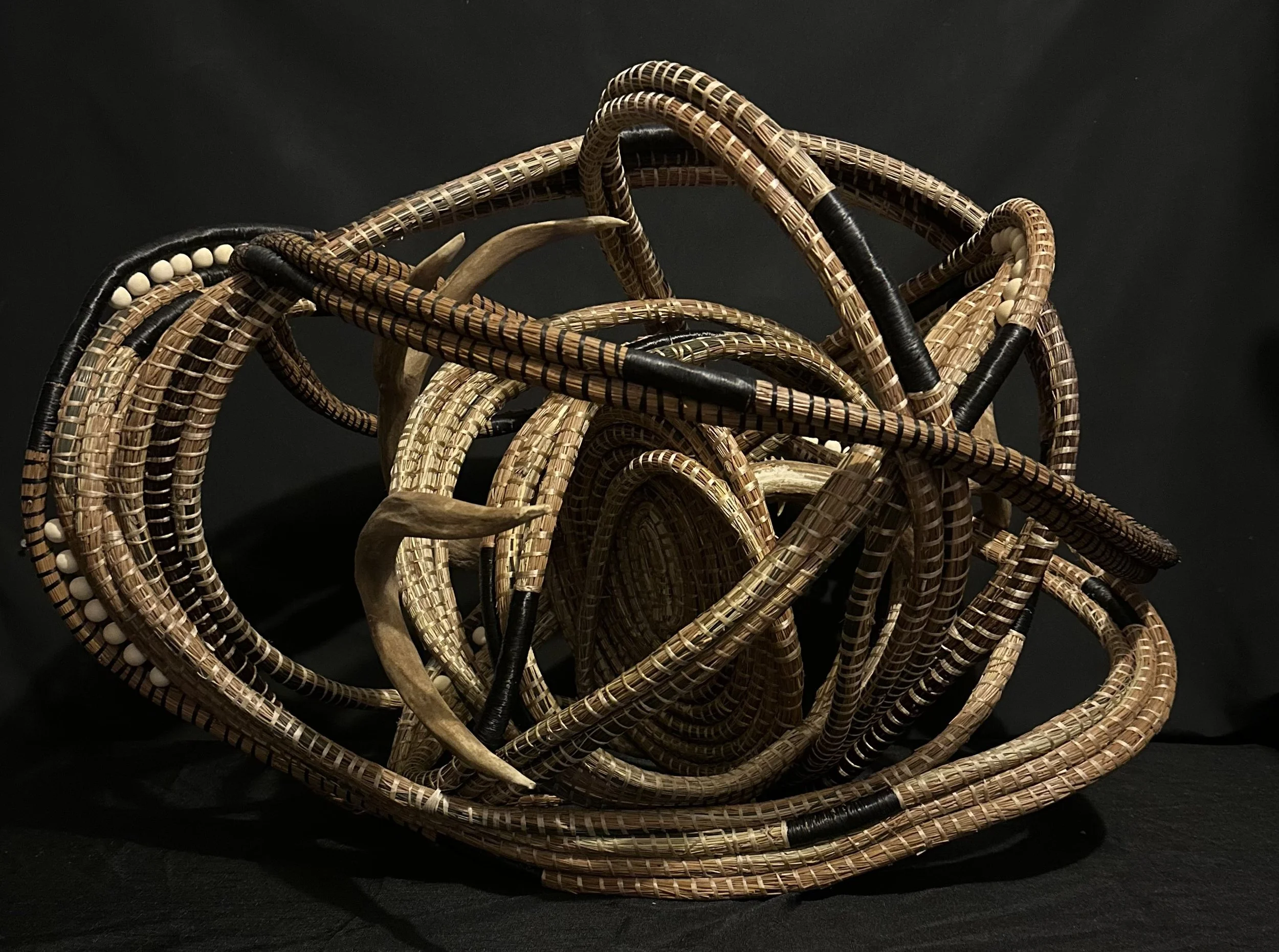 Shakeeka  Brooks - From The Forest Floor Pine Needle Sculpture