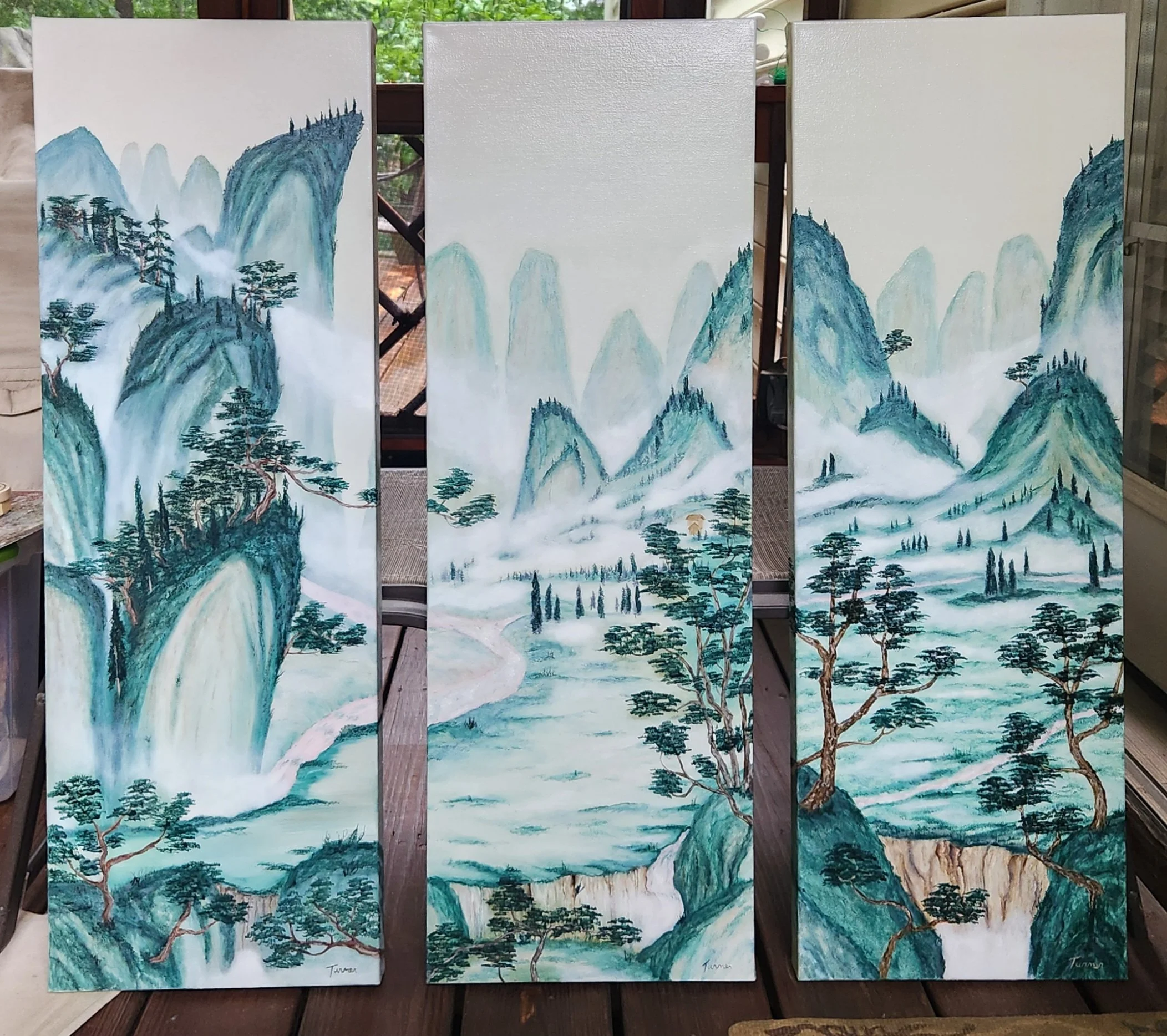 Patrick M. Turner - Clouded Mountains triptych