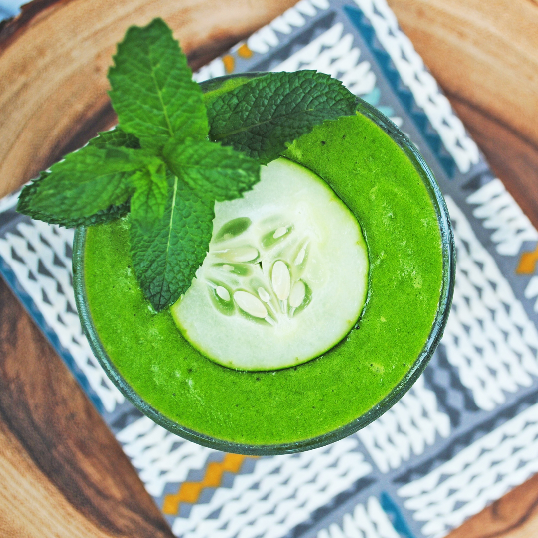 Cooling Cucumber Ginger Green Juice