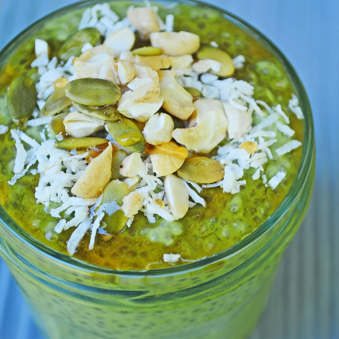 Matcha Maca Chia Pudding