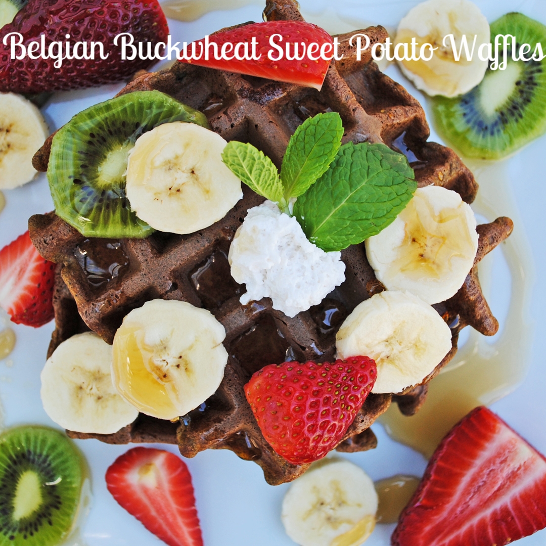 Belgian Buckwheat Sweet Potato Waffles 
