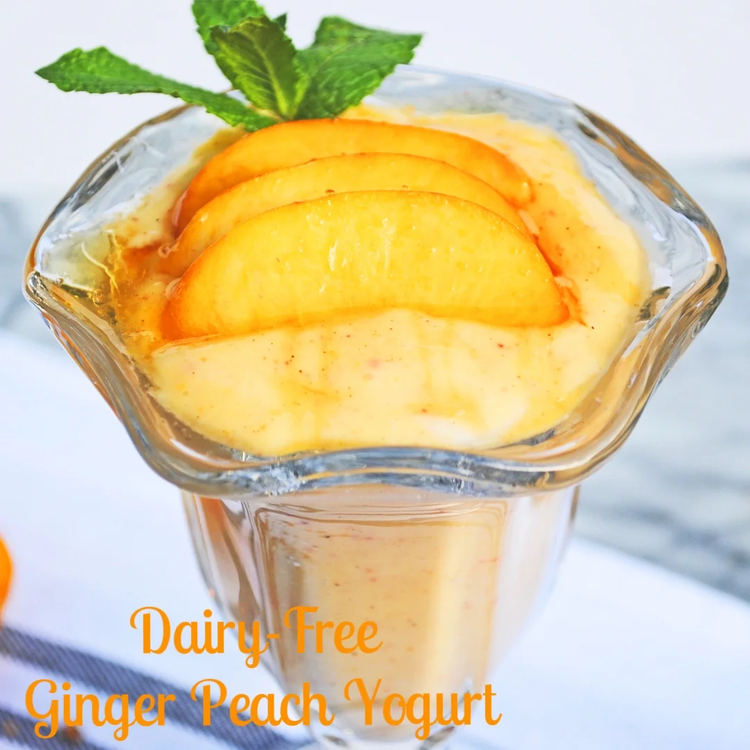 Dairy-Free Ginger Peach Yogurt
