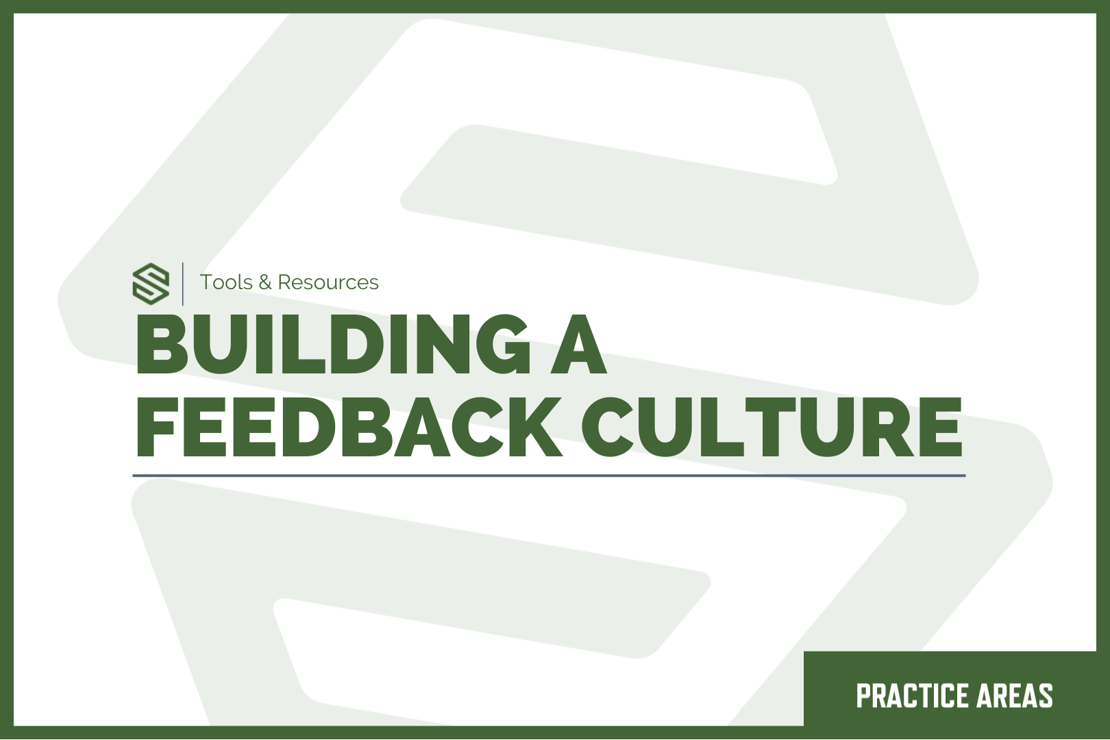 Building a Feedback Culture Practice Areas