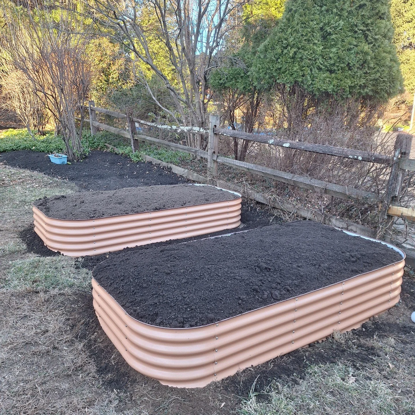 March has been a good month. It's time to catch up on Instagram posts.

Here's an install from earlier this month - pretty simple. Two metal raised beds filled with a rich garden soil. And yet so much food can be grown, so much taught to the kids!