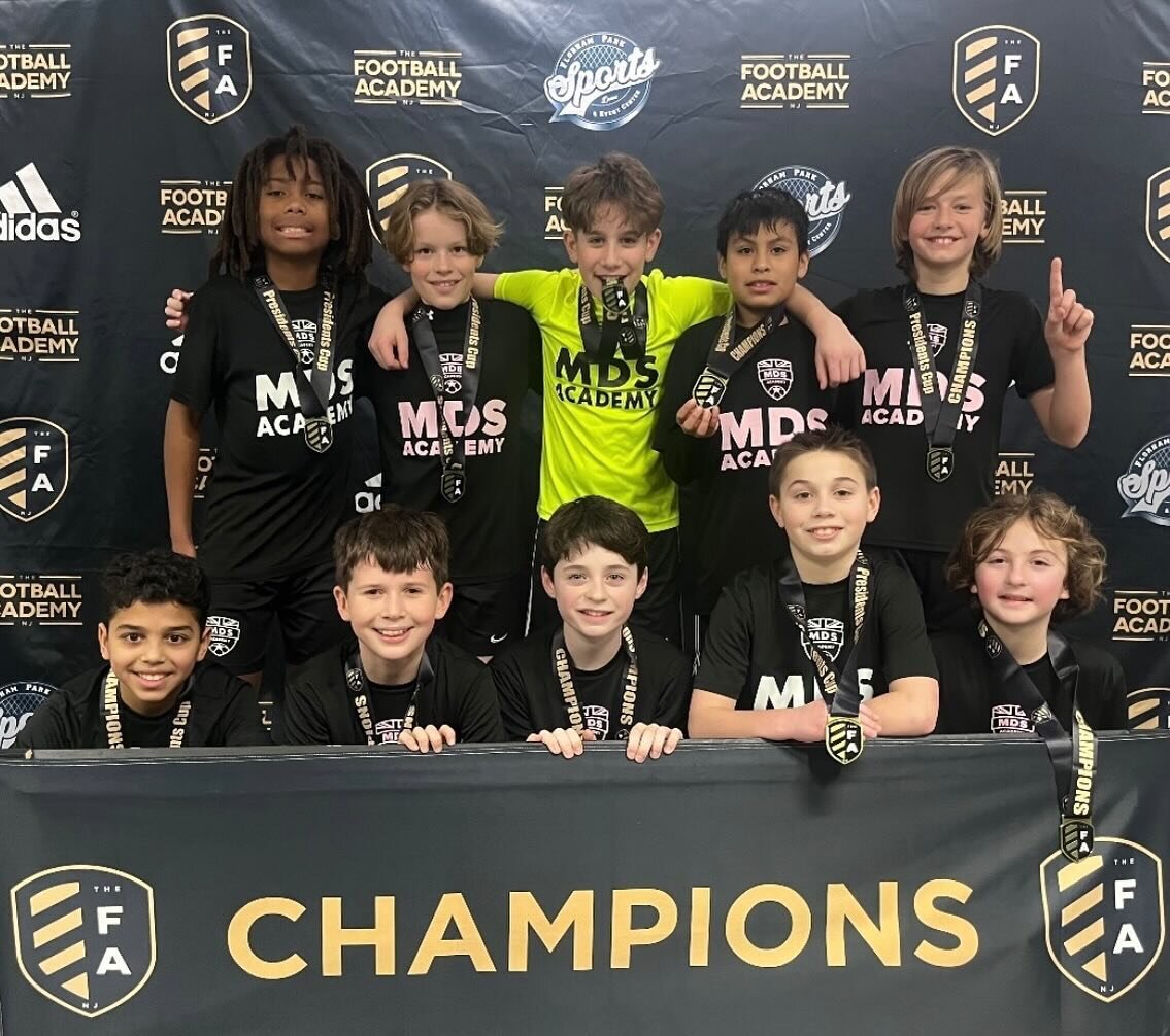 MDS Academy had themselves a day at our good friends @footballacademy_nj PresidentsDay Tourney on Saturday. A display of brilliant football not just from one, or two teams but ALL FIVE!!! 

FIVE TEAMS - FIVE CHAMPIONS 🏆 🏆 🏆 🏆 🏆 
U10&rsquo;s, u10
