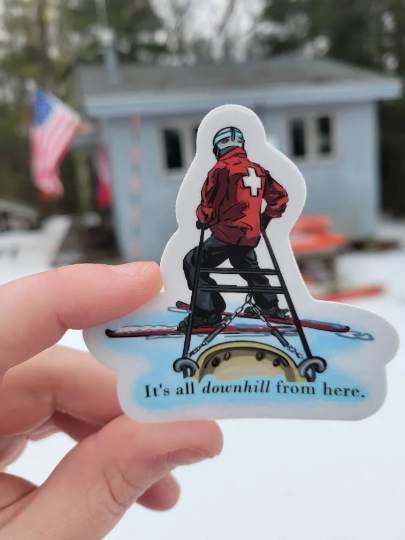 Skier Sticker