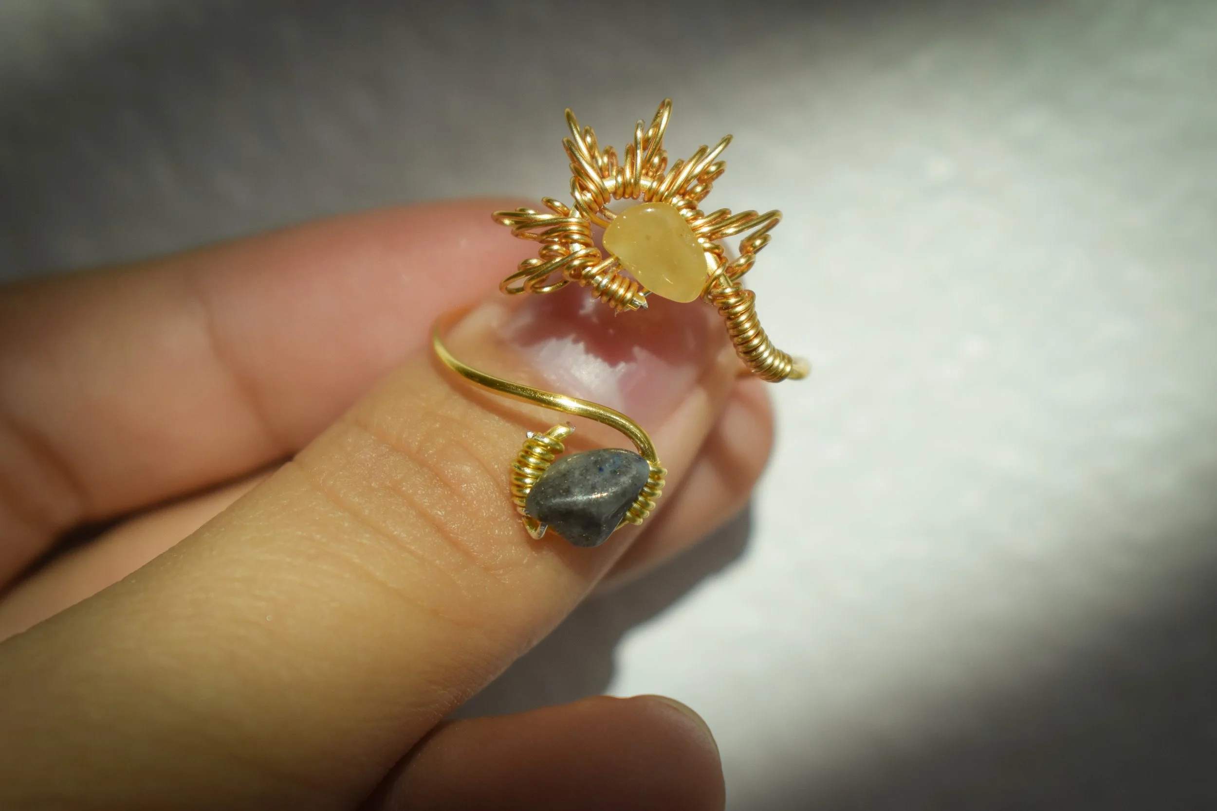 Sun And moon rings- custom