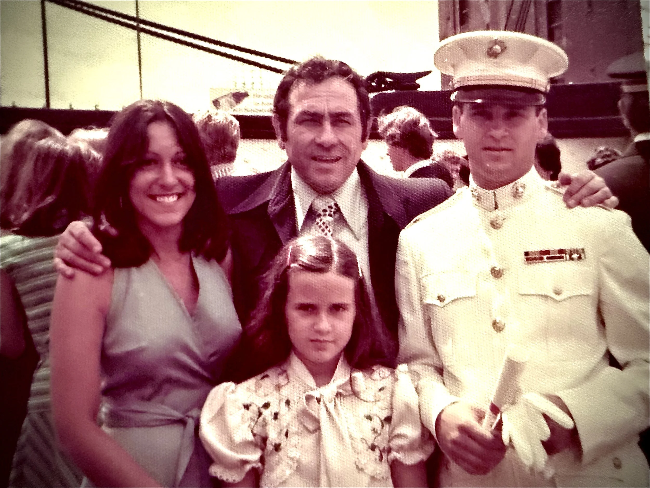 Getting commissioned on the U.S.S. Constitution, 1975.