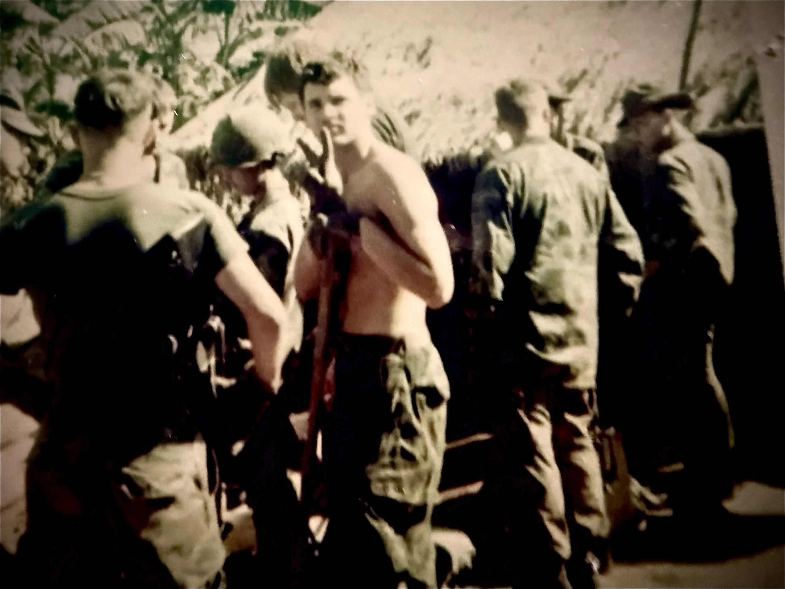 Searching a village for arms cache in the Arizona Territory, south of Da Nang, 1970.