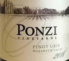 Ponzi Pinot Gris 2023 Oregon NEW