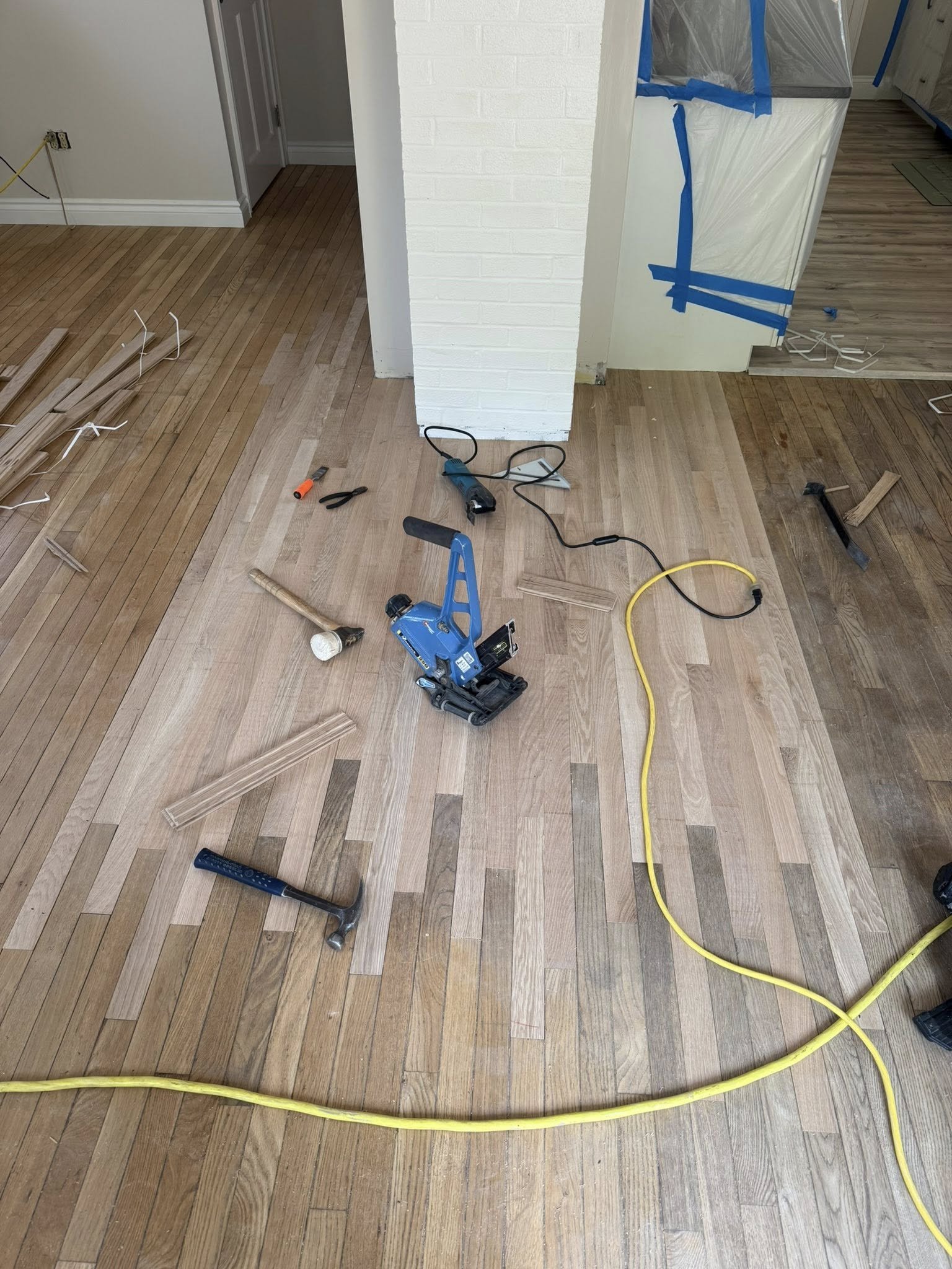 Repaired Hardwood Floor