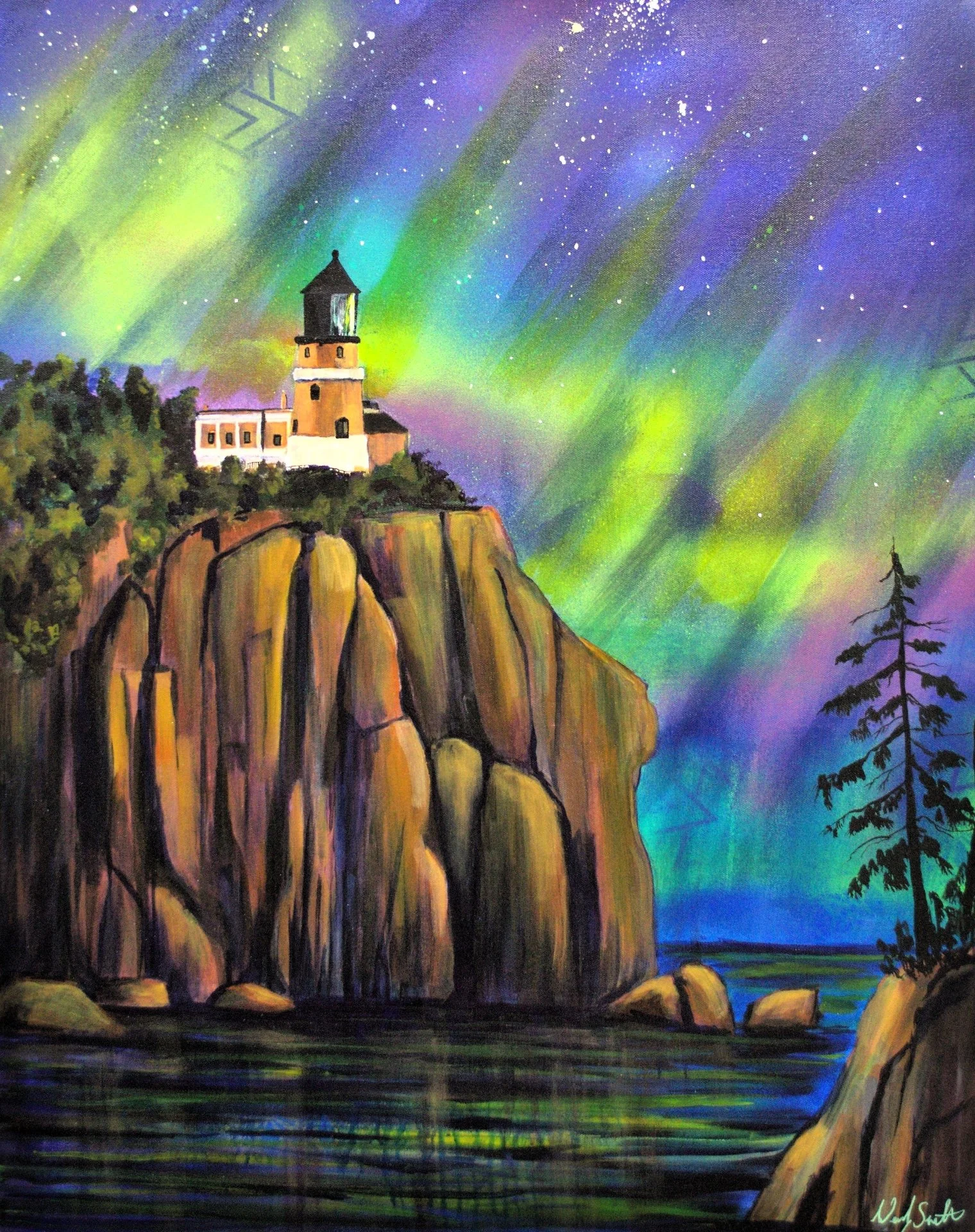 Split Rock Aurora northern lights print