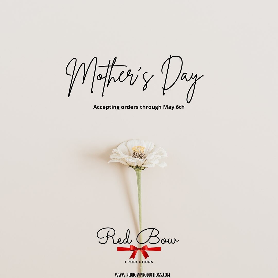 Last call for Mother&rsquo;s Day gifts.  It isn&rsquo;t too late to let Red Bow Productions create something joyful for your mom. 

#RedBowProductions #smallandmightybusiness #passion #create #dreams #shopsmallbusiness #successmindset #businessgrowth