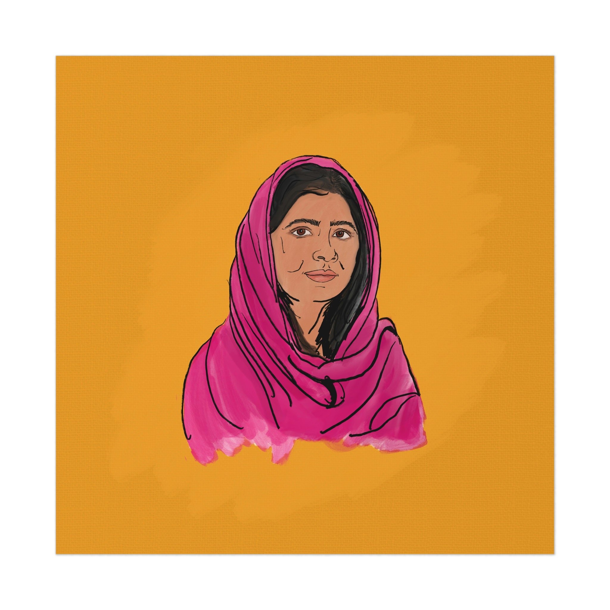 Malala Yousafzai Illustrated Art Print